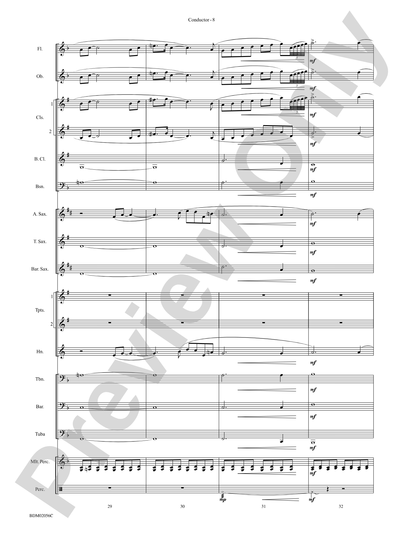 Romanza: Concert Band Conductor Score & Parts