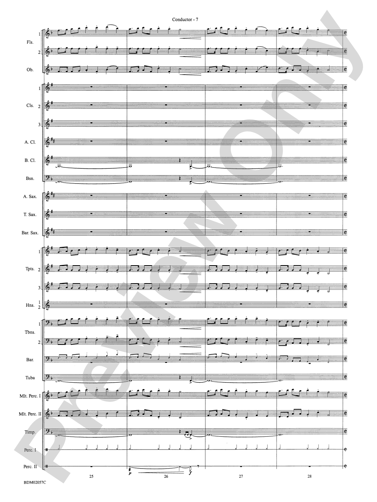 Old Brenton Carol (from the Holst Winter Suite): Concert Band Conductor Score & Parts