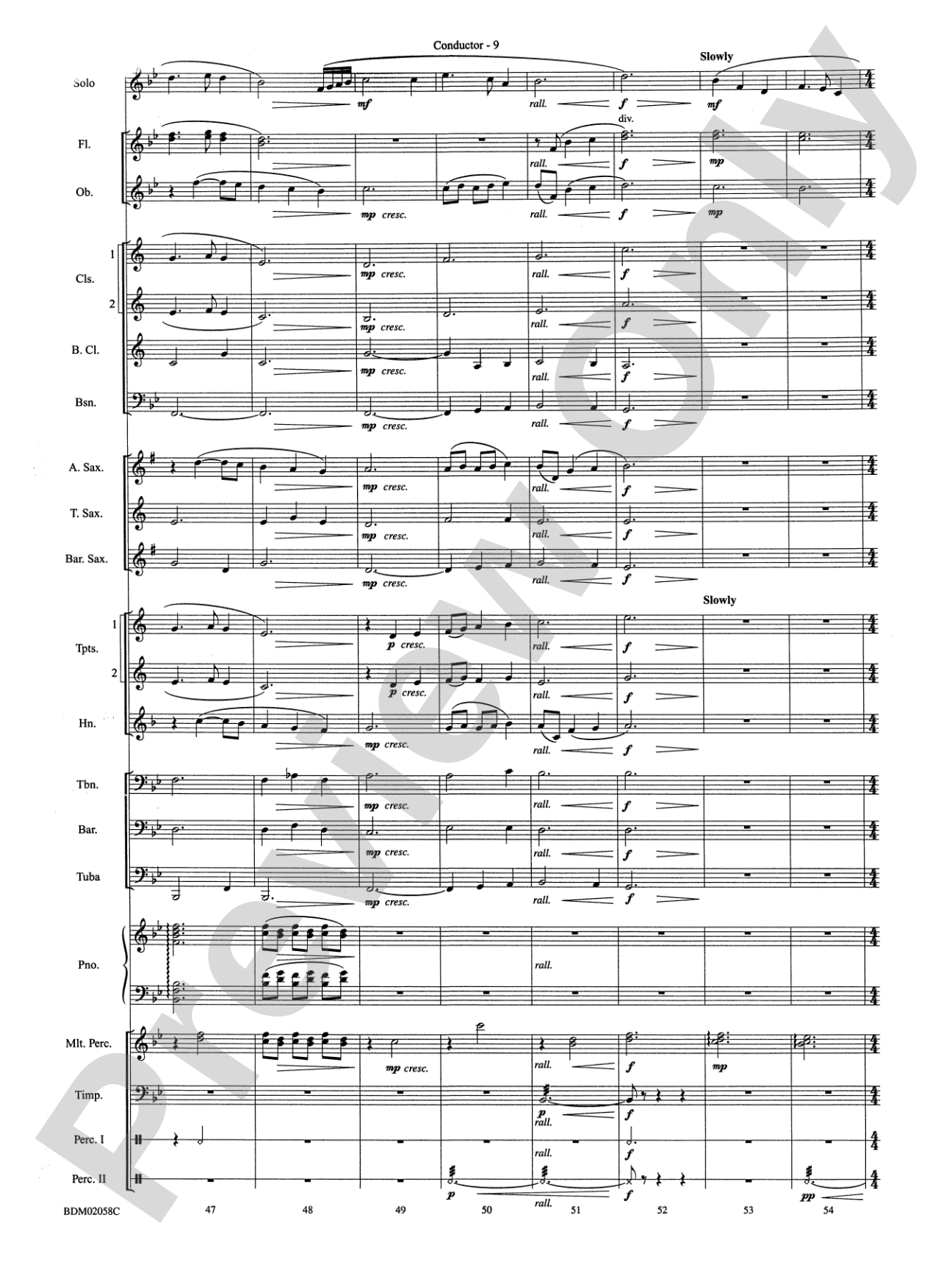 All Is Calm (based on Silent Night): Concert Band Conductor Score & Parts