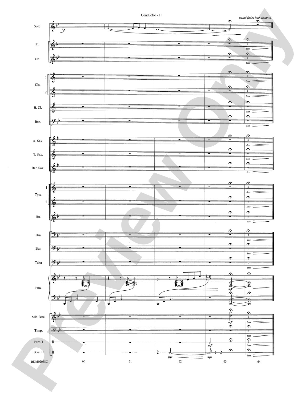 All Is Calm (based on Silent Night): Concert Band Conductor Score & Parts