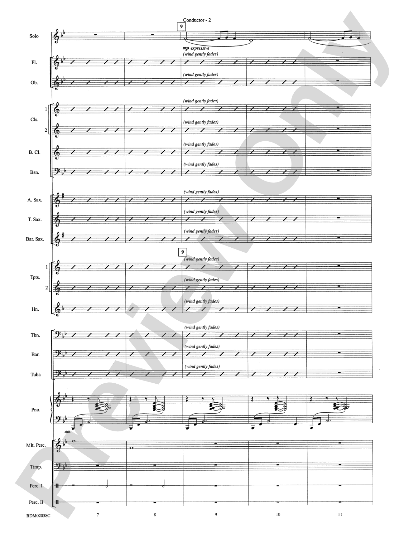 All Is Calm (based on Silent Night): Concert Band Conductor Score & Parts