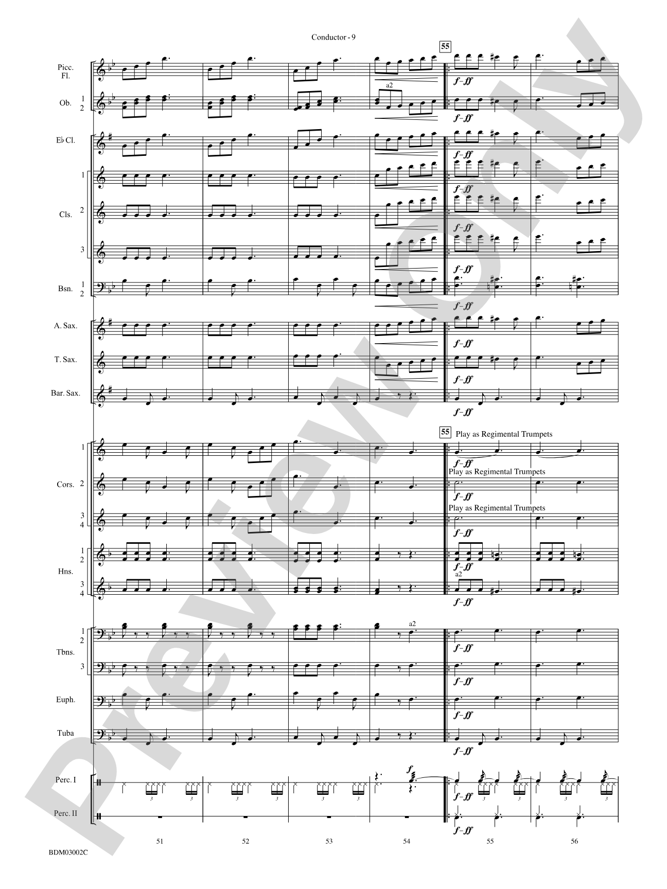 Sabre and Spurs (March of the American Cavalry): Concert Band Conductor Score & Parts