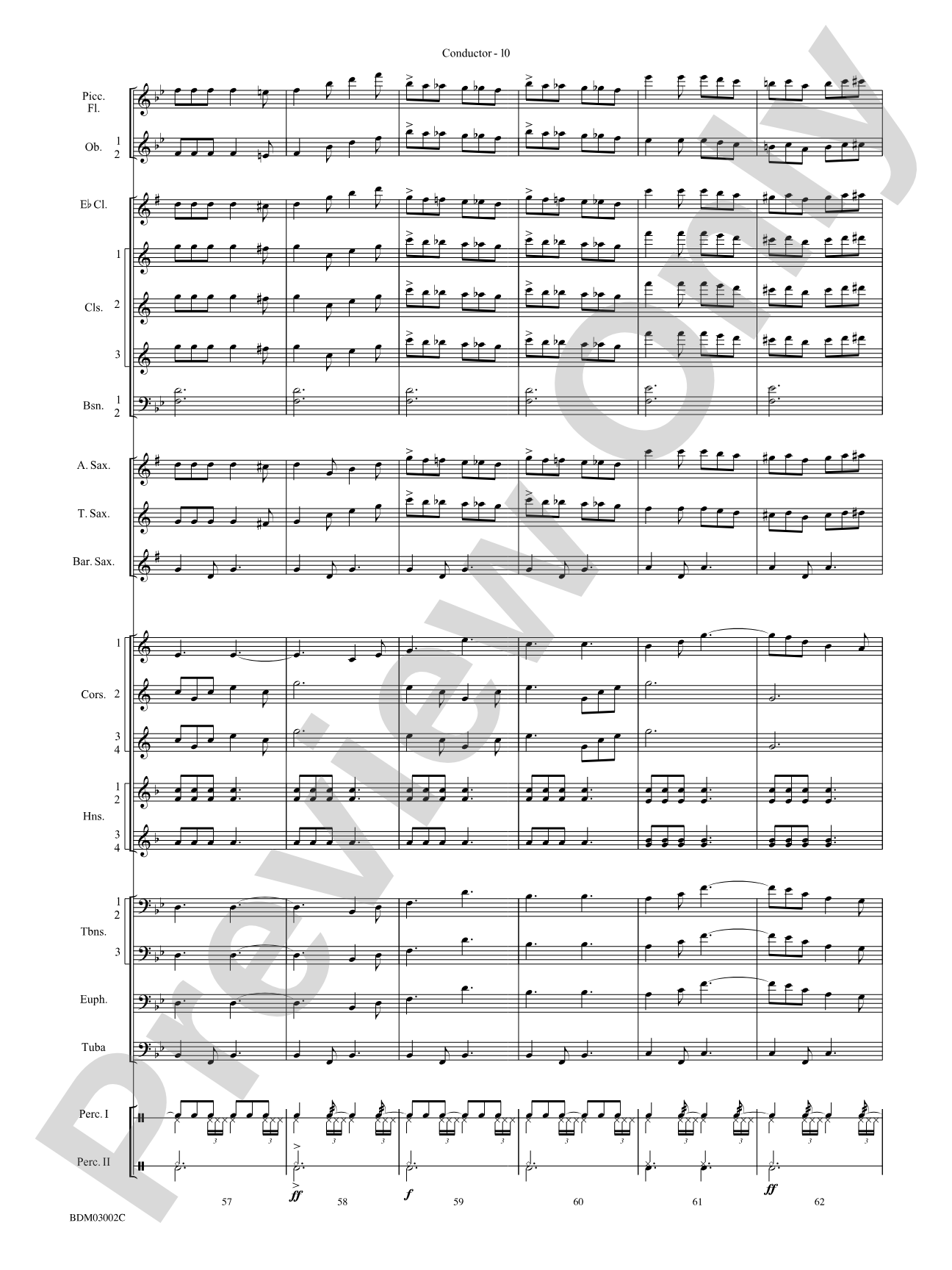 Sabre and Spurs (March of the American Cavalry): Concert Band Conductor Score & Parts