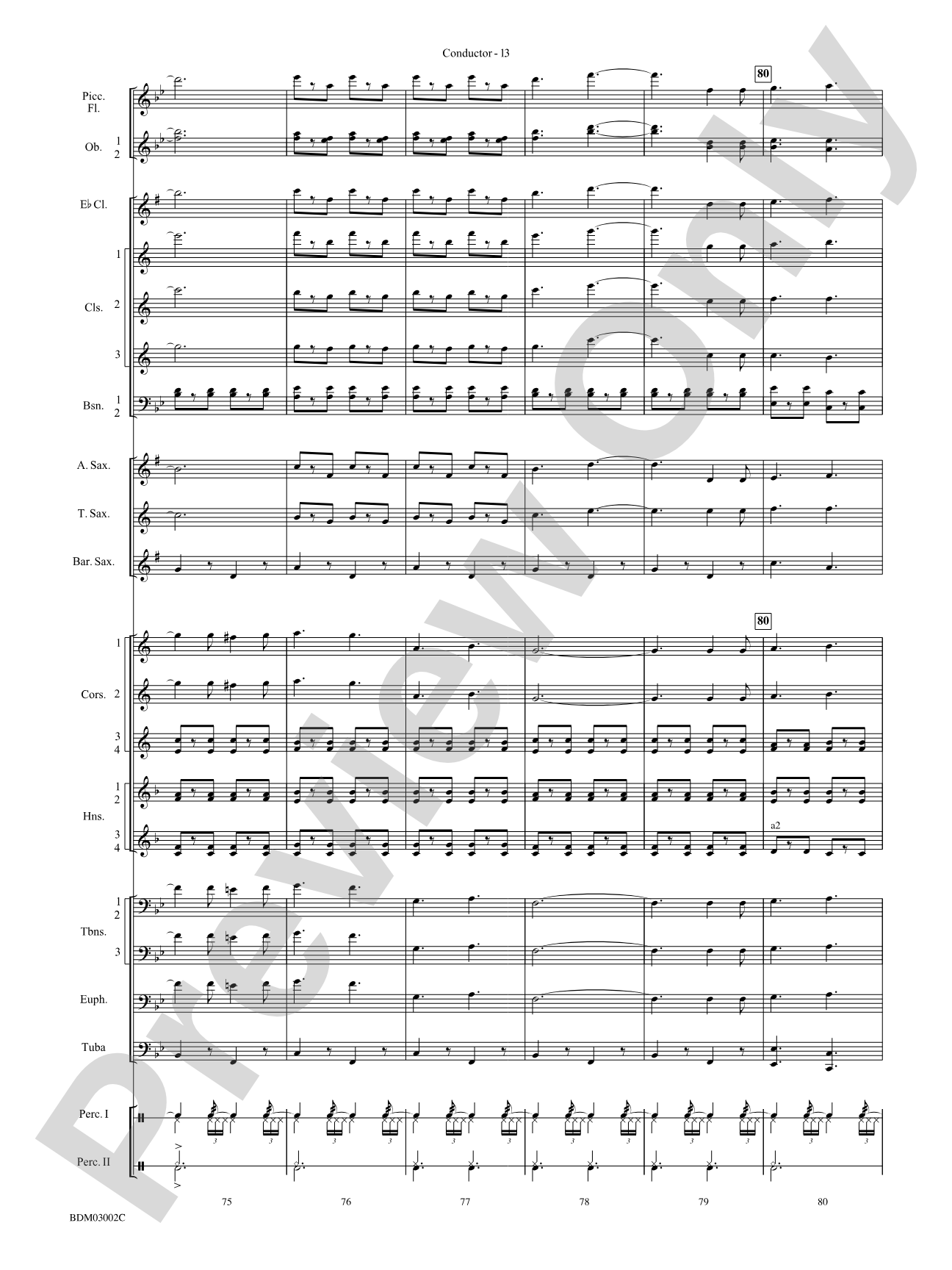 Sabre and Spurs (March of the American Cavalry): Concert Band Conductor Score & Parts