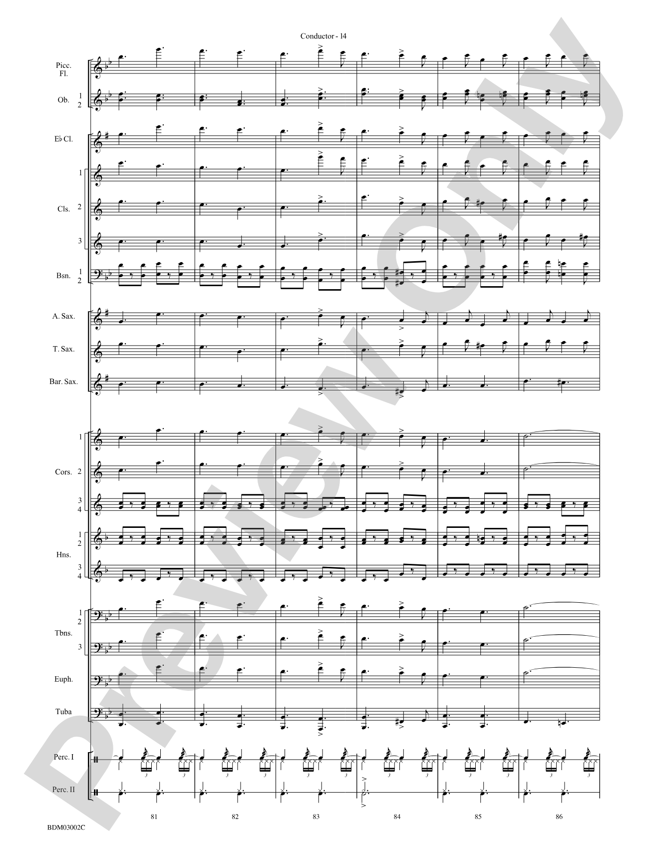 Sabre and Spurs (March of the American Cavalry): Concert Band Conductor Score & Parts