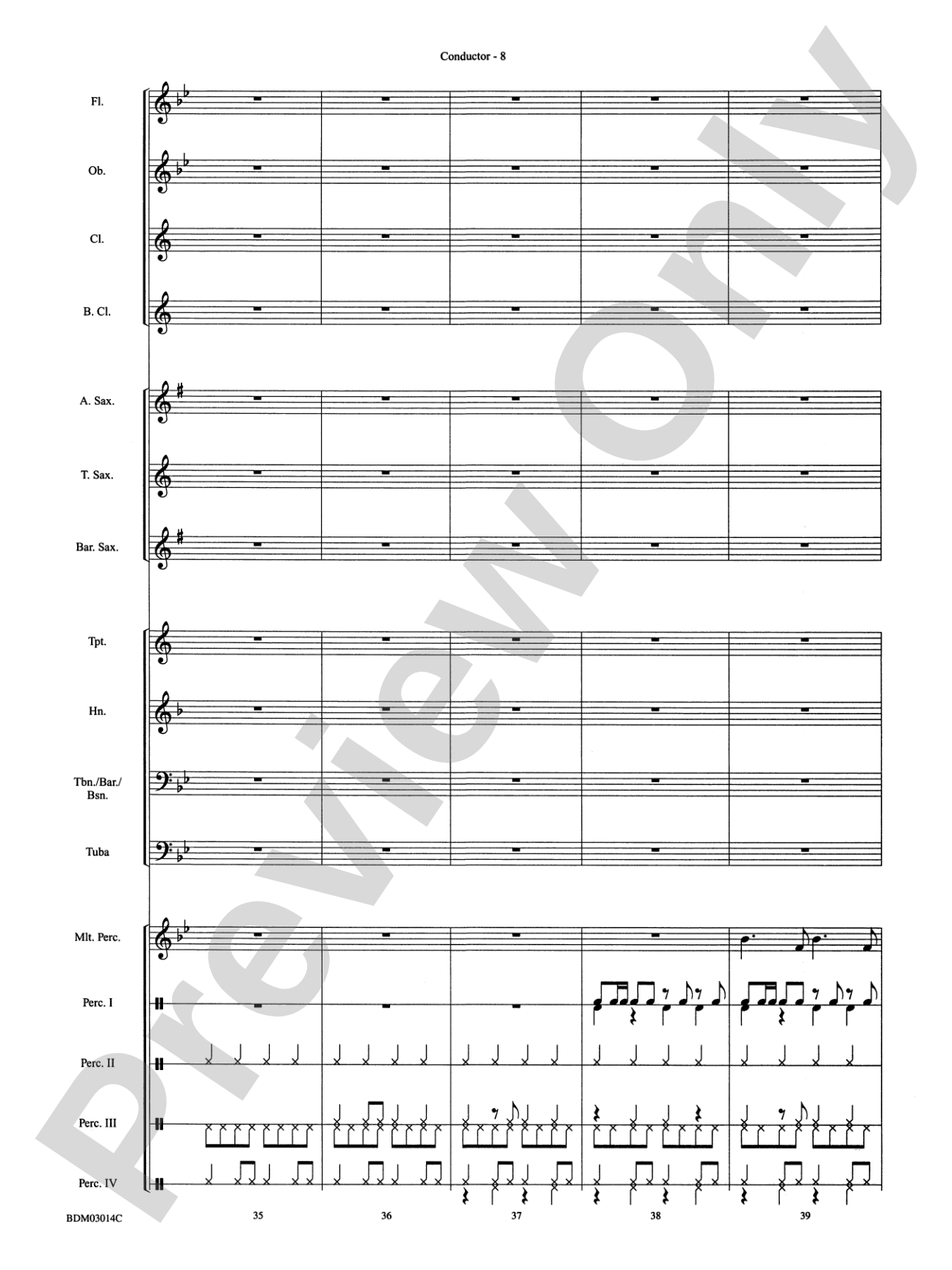 Hot Tamales (Percussion Feature): Concert Band Conductor Score & Parts