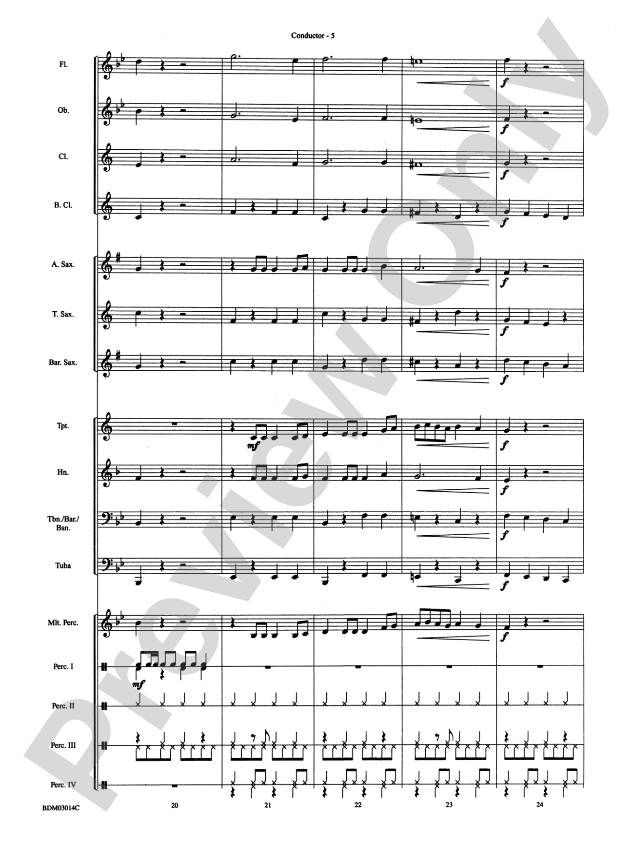 Hot Tamales (Percussion Feature): Concert Band Conductor Score & Parts