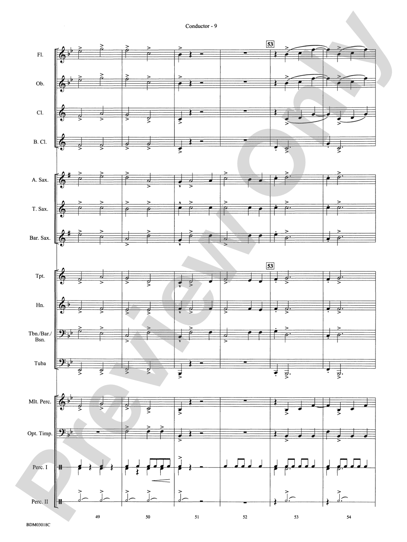 Dimensions: Concert Band Conductor Score & Parts
