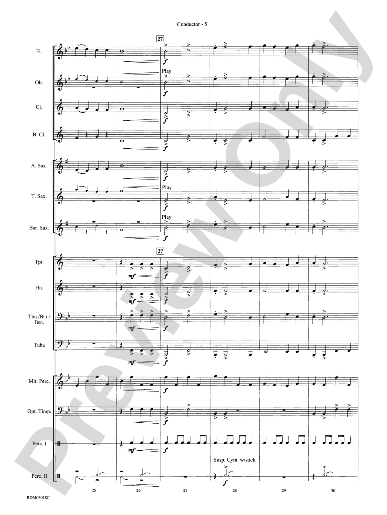 Dimensions: Concert Band Conductor Score & Parts