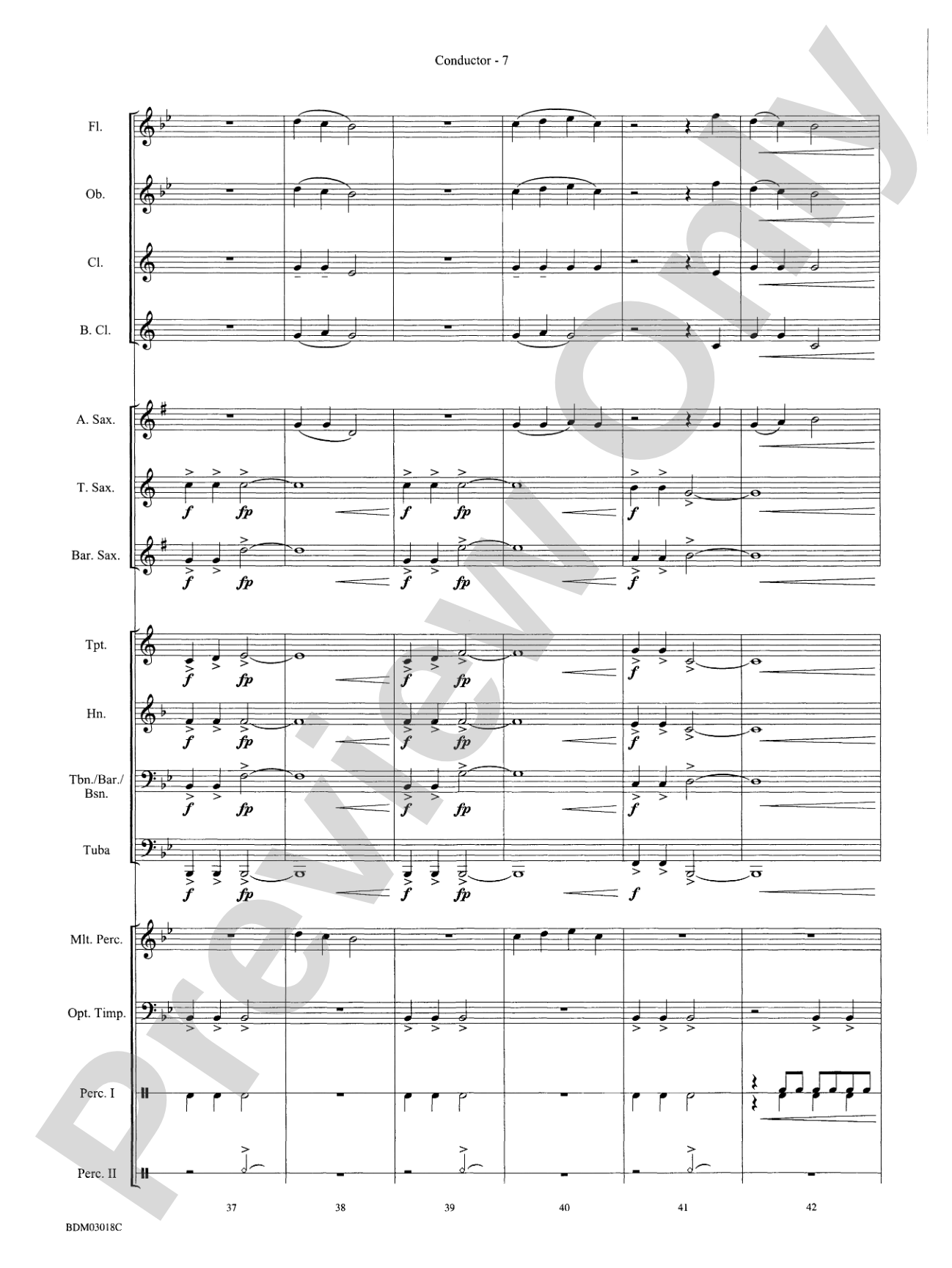 Dimensions: Concert Band Conductor Score & Parts