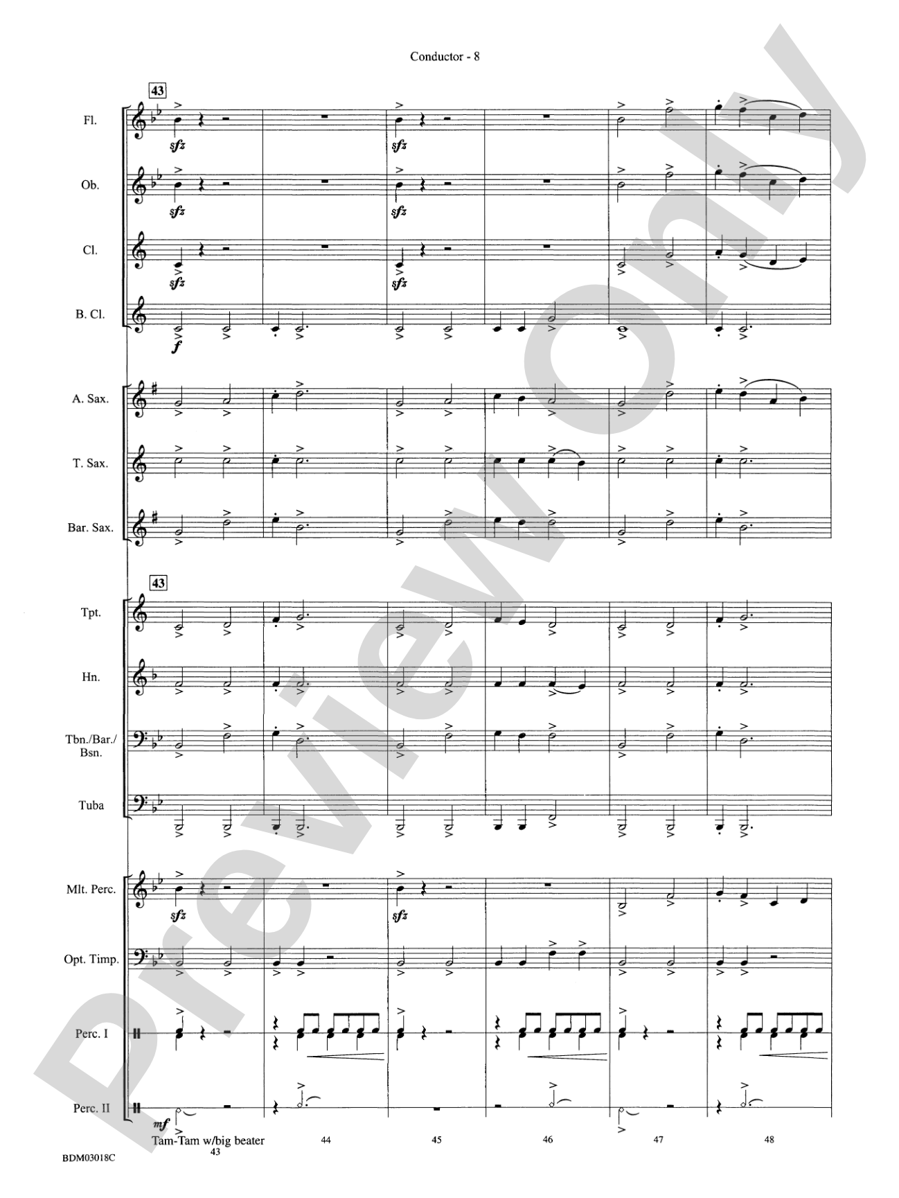 Dimensions: Concert Band Conductor Score & Parts