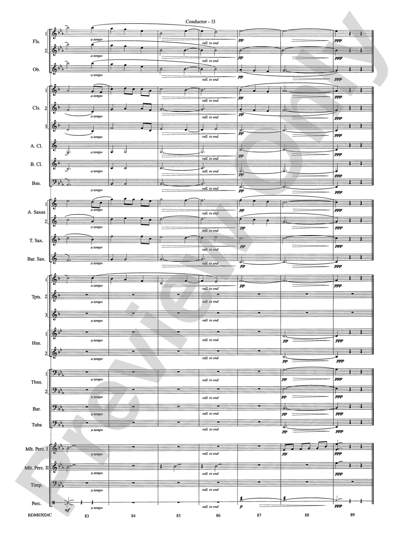 Winter Rhapsody: Concert Band Conductor Score & Parts