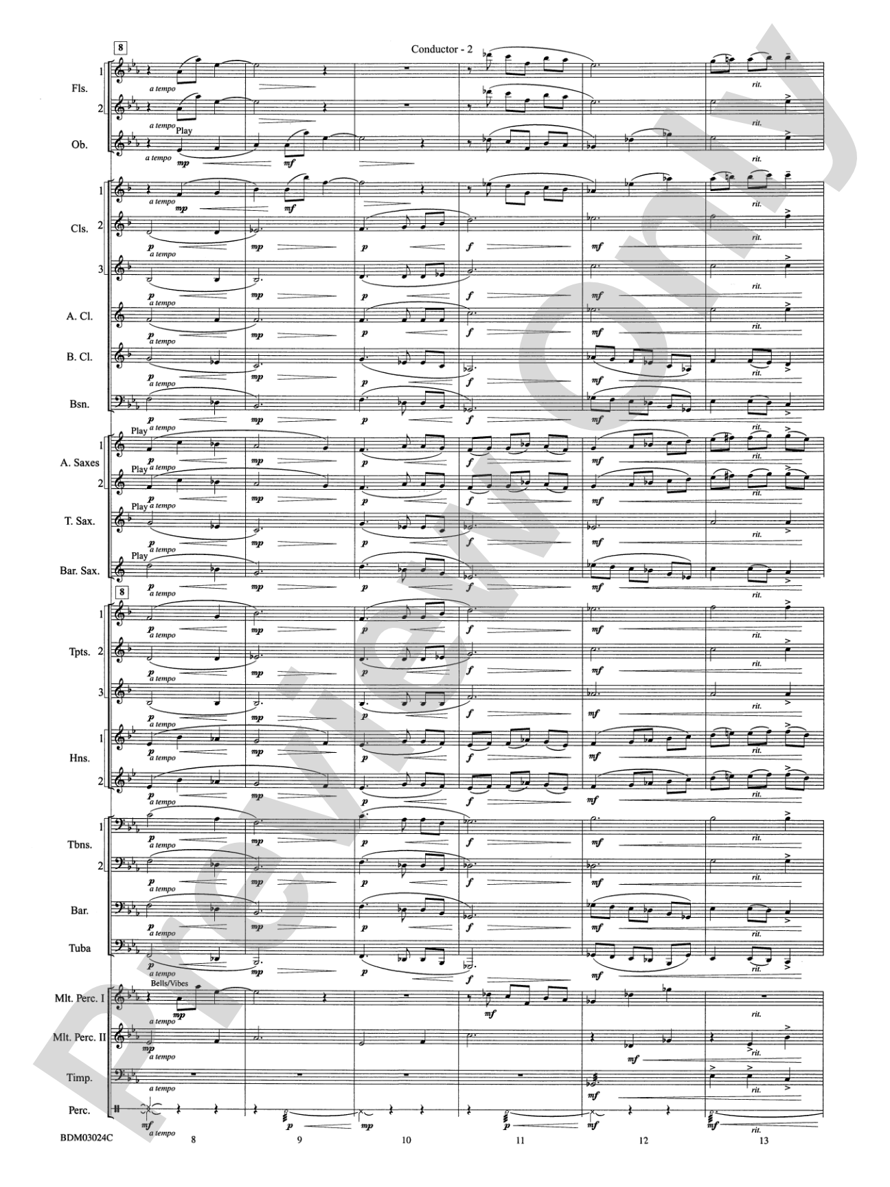 Winter Rhapsody: Concert Band Conductor Score & Parts