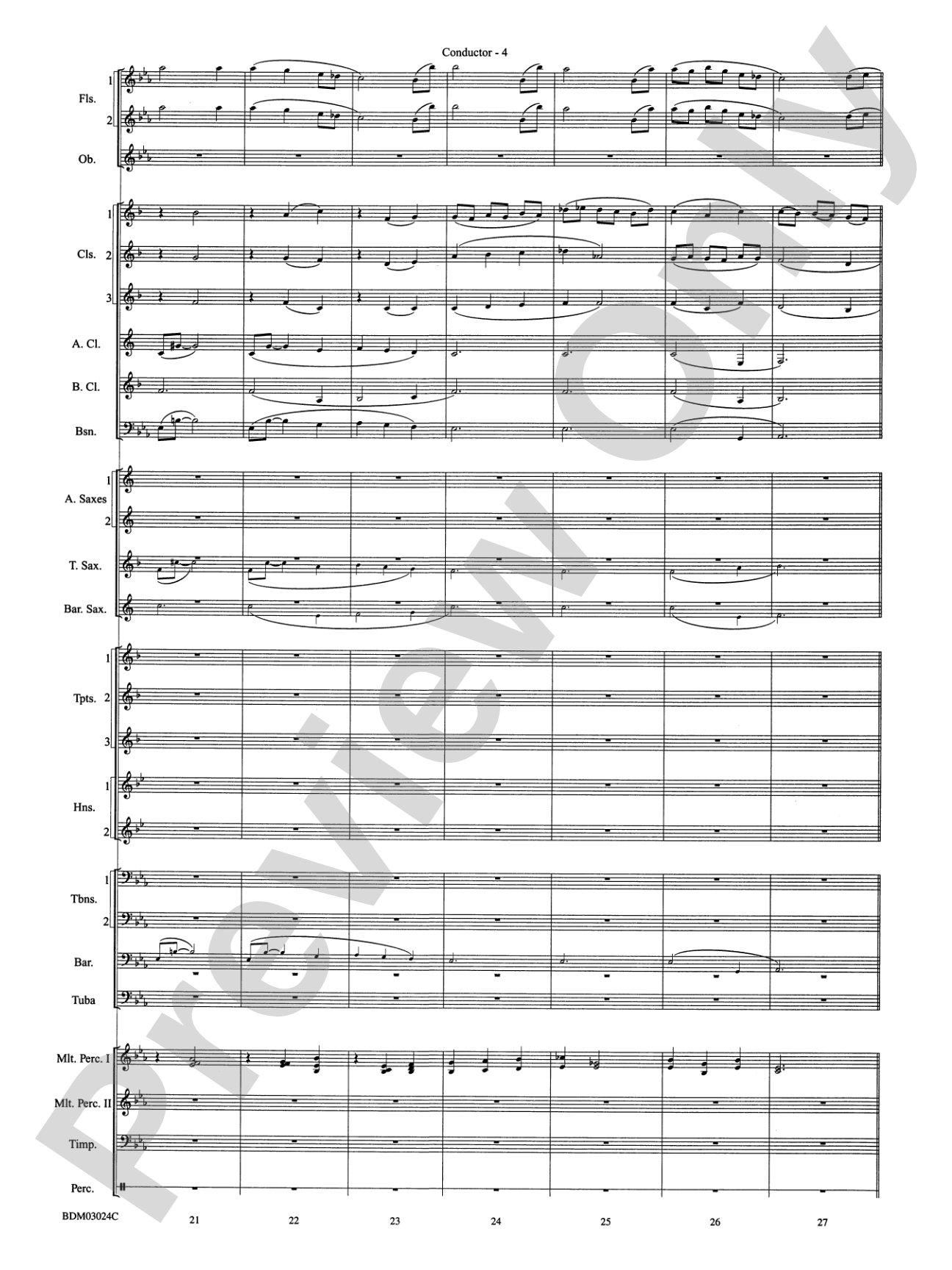 Winter Rhapsody: Concert Band Conductor Score & Parts