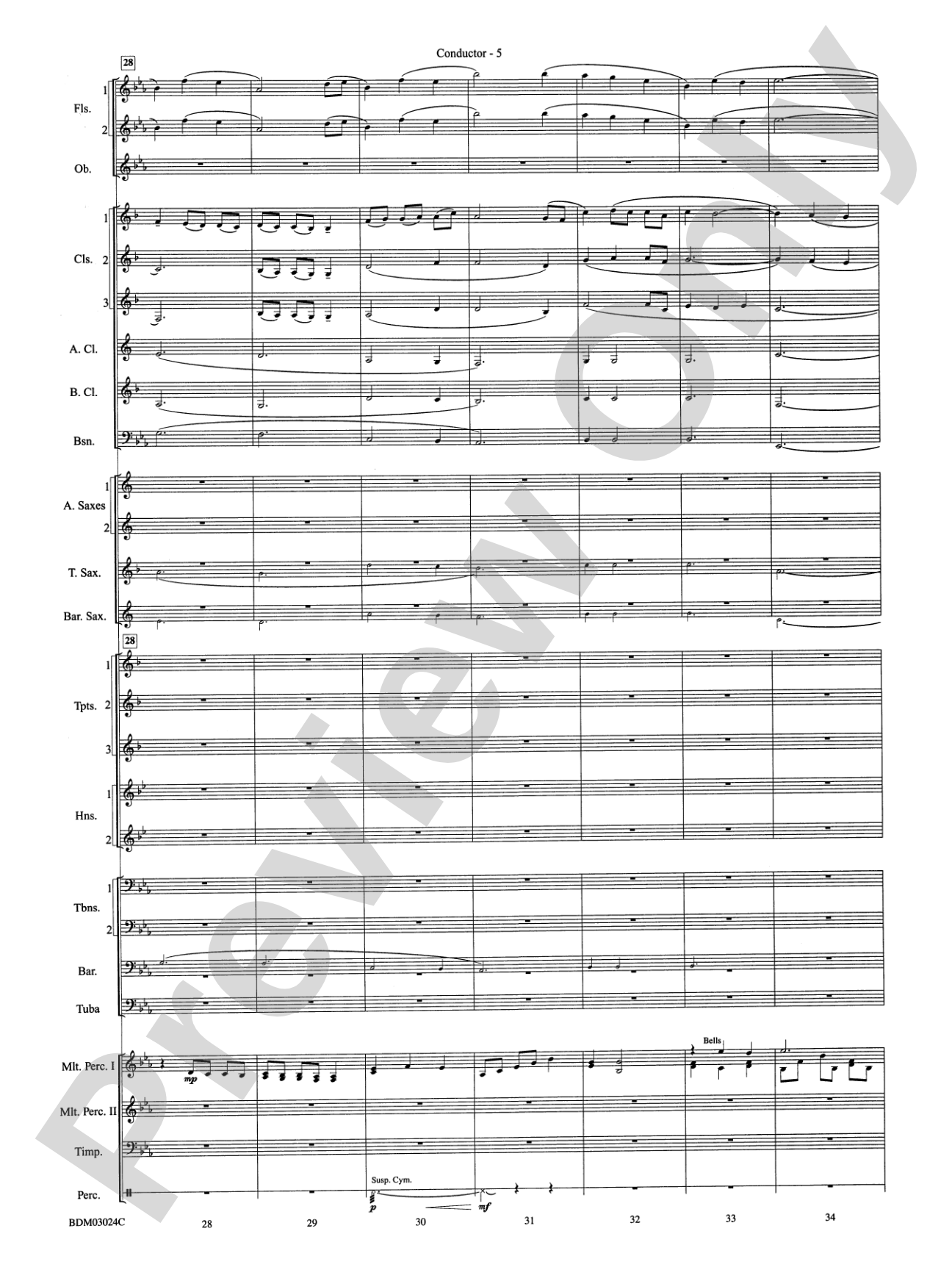 Winter Rhapsody: Concert Band Conductor Score & Parts