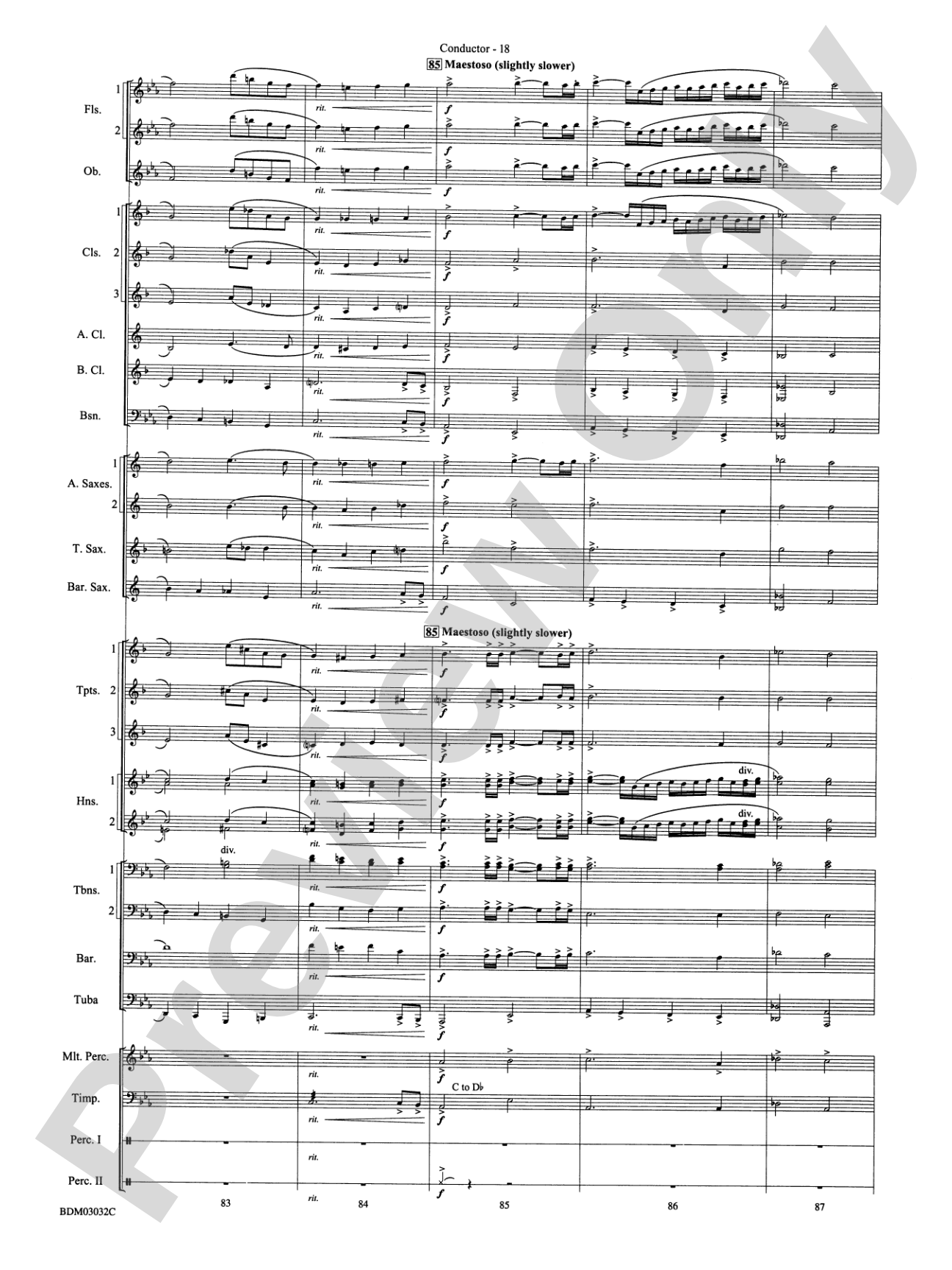 In Their Honor: Concert Band Conductor Score & Parts