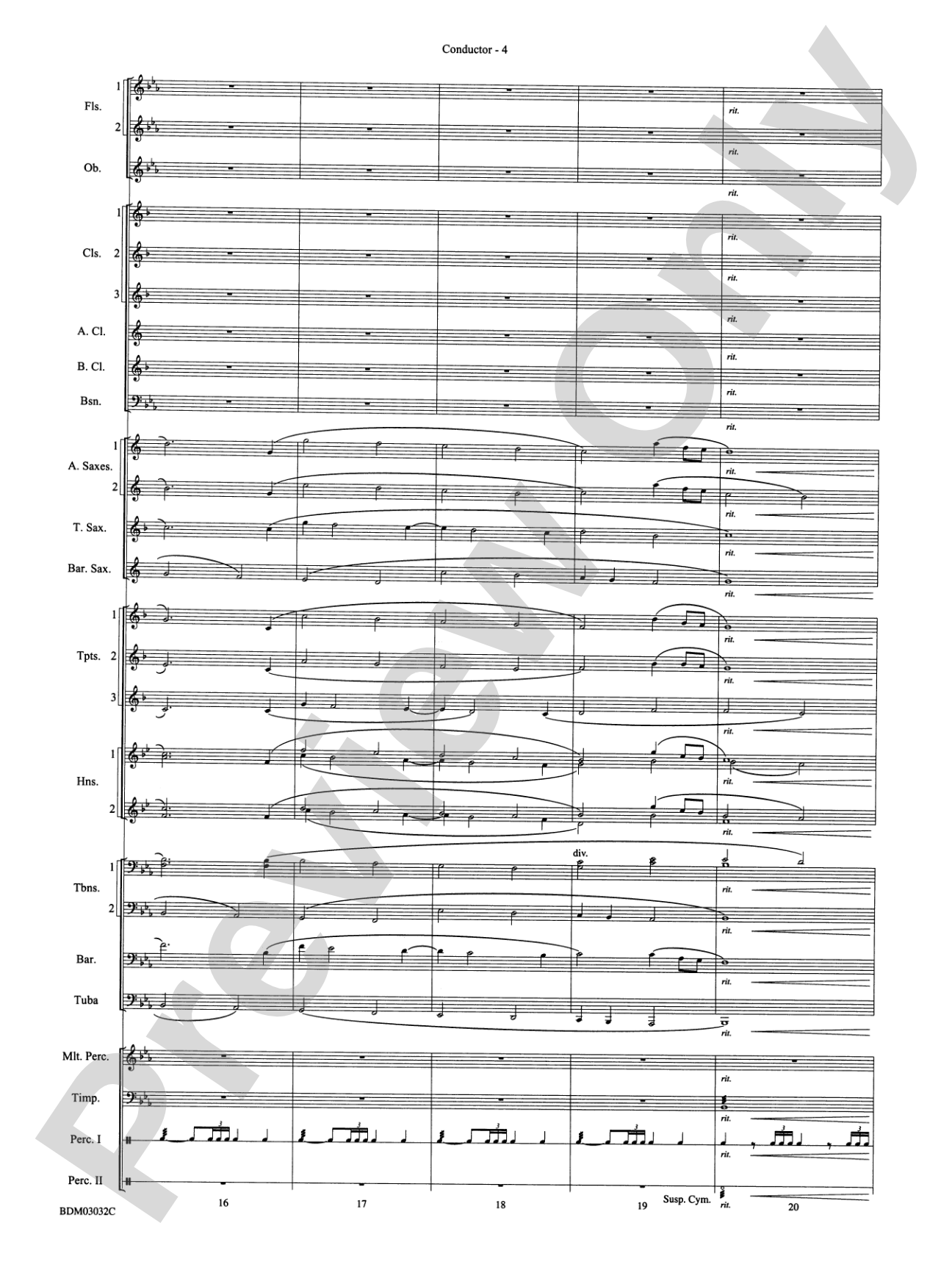 In Their Honor: Concert Band Conductor Score & Parts