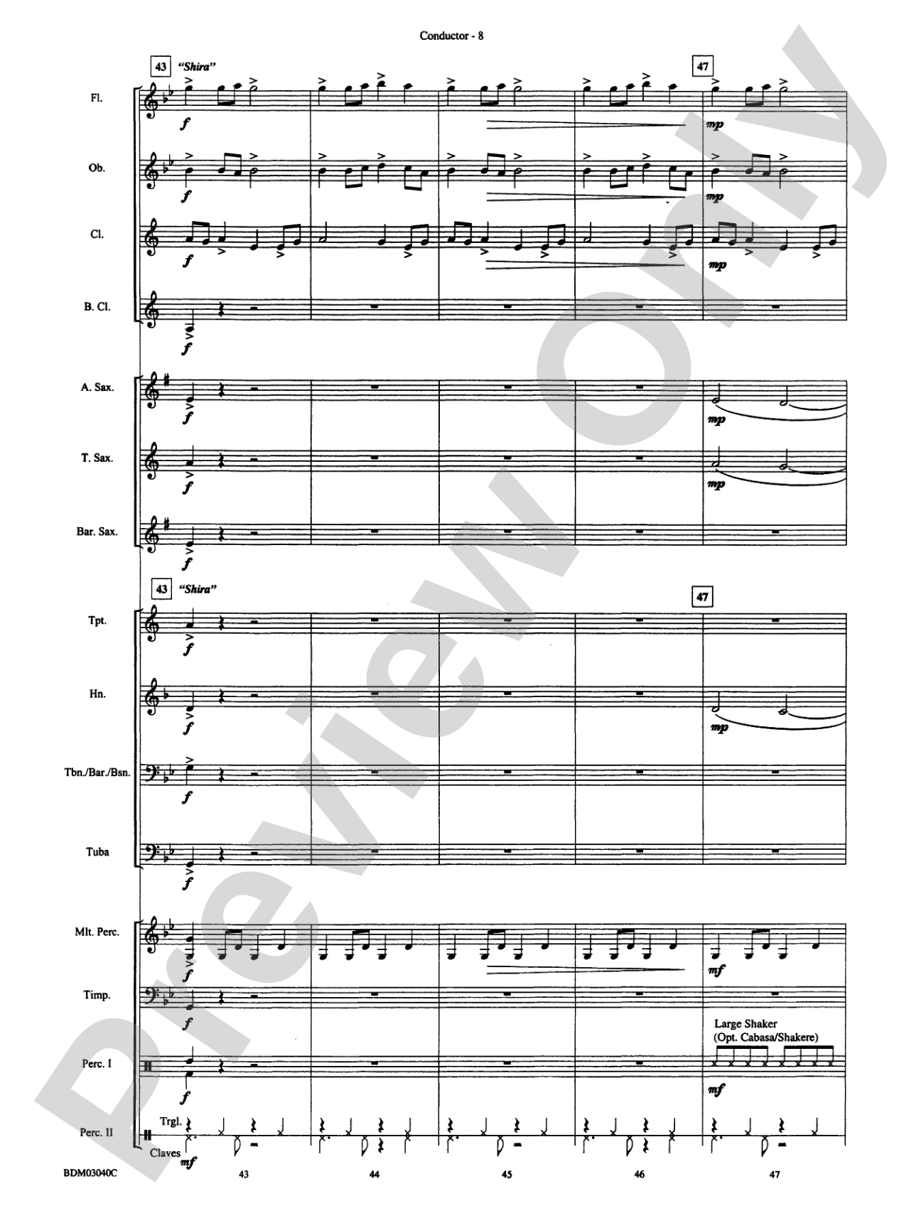 Three Faces of Kilimanjaro (Kibo, Mawenzi, and Shira): Concert Band Conductor Score & Parts