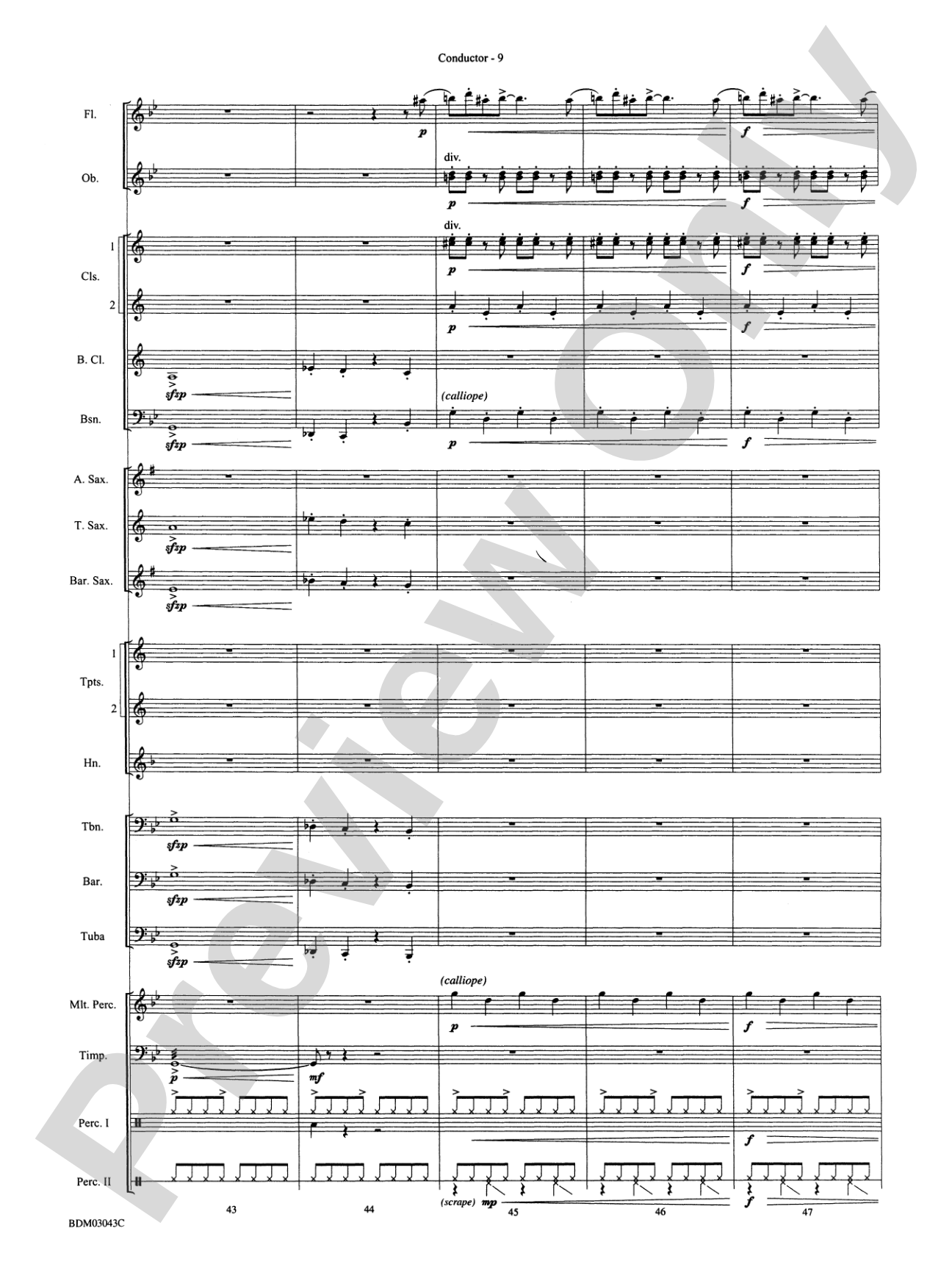 The Great Steamboat Race: Concert Band Conductor Score & Parts