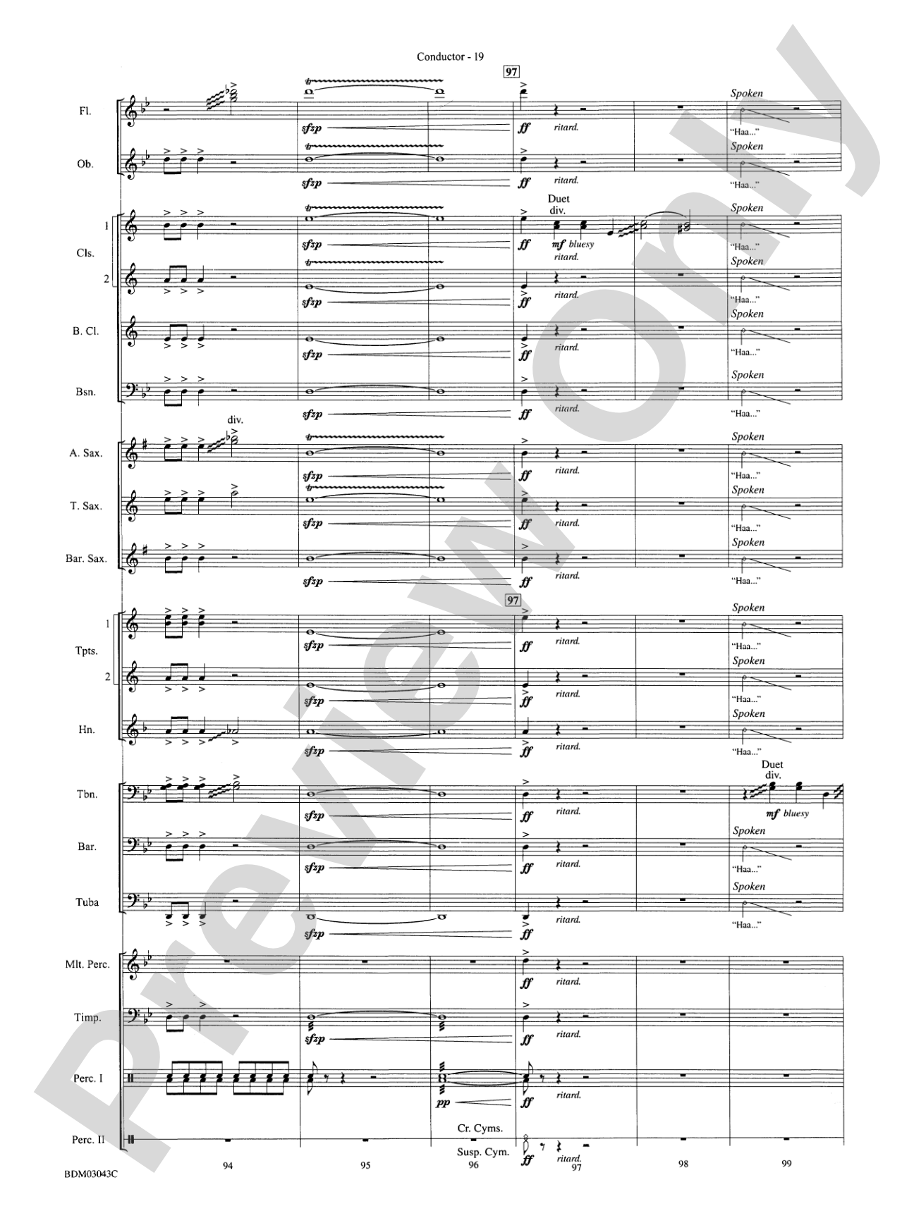 The Great Steamboat Race: Concert Band Conductor Score & Parts