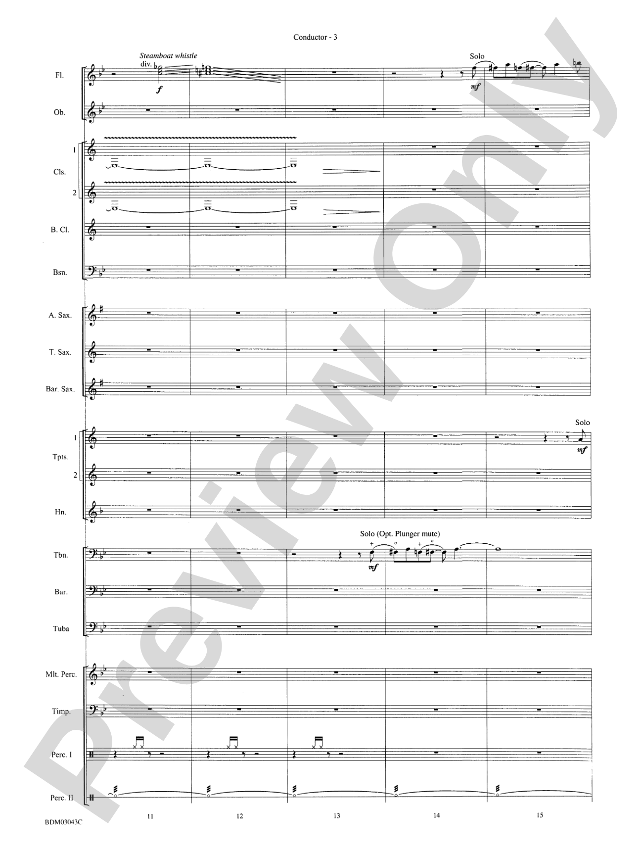 The Great Steamboat Race: Concert Band Conductor Score & Parts