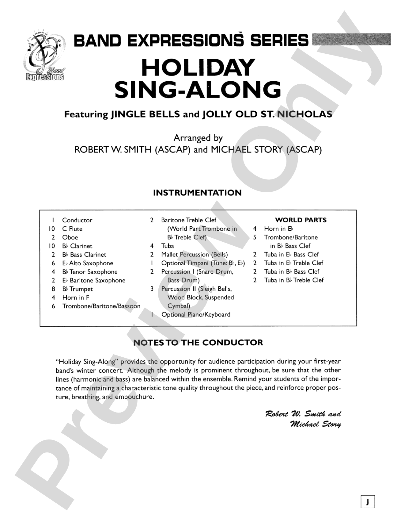 Holiday Sing-Along: Score