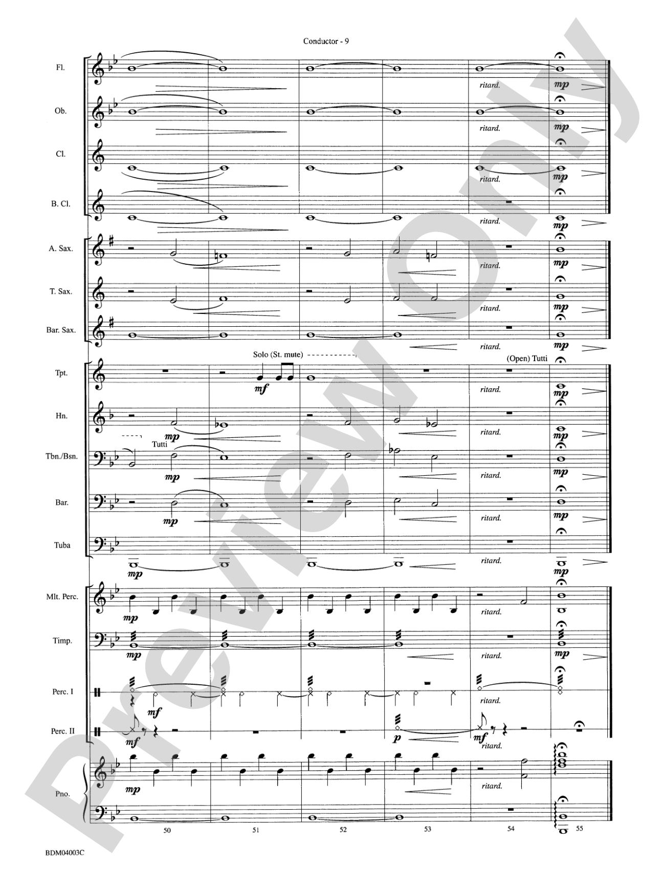 Shenandoah: Concert Band Conductor Score & Parts