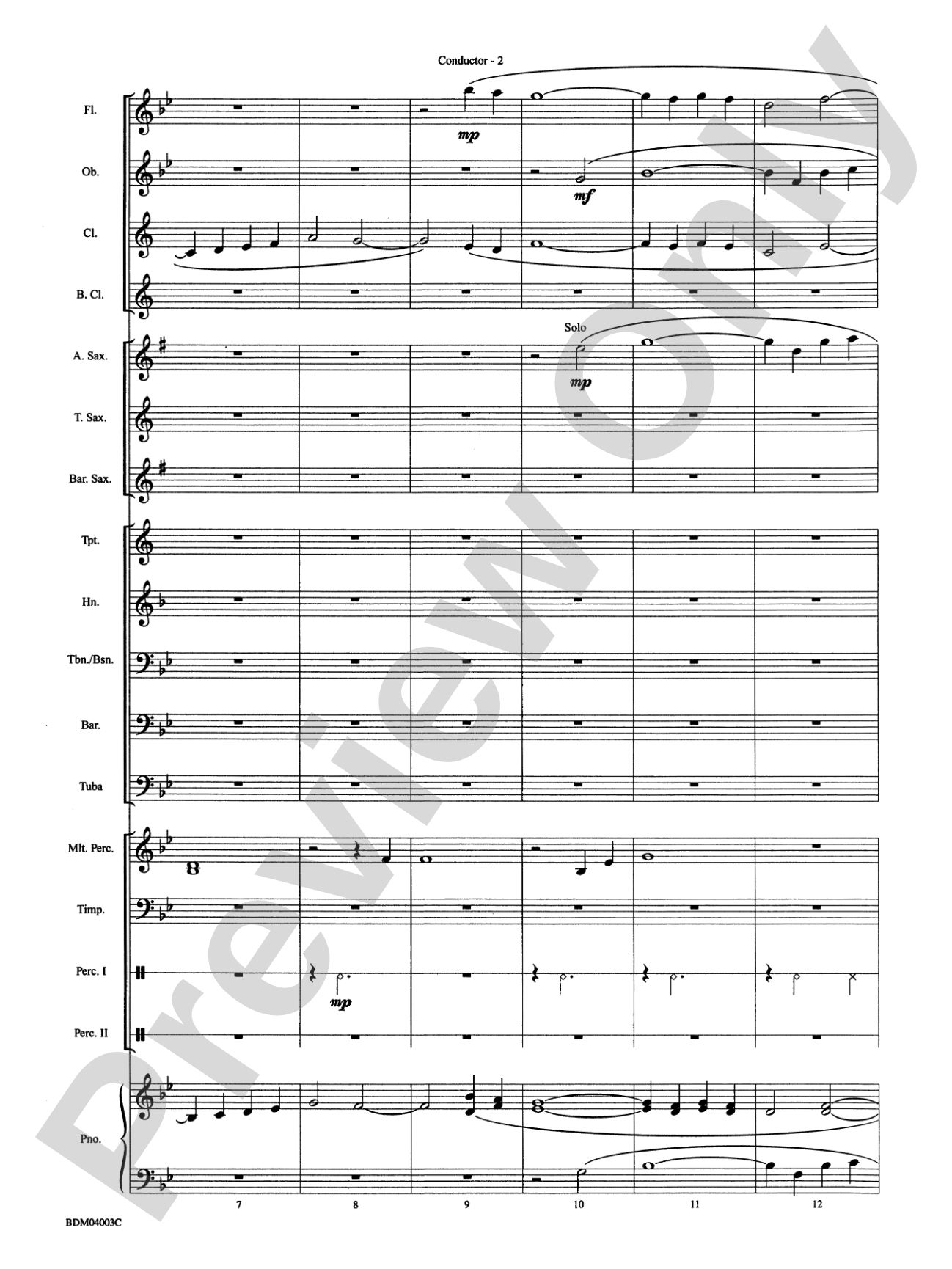 Shenandoah: Concert Band Conductor Score & Parts