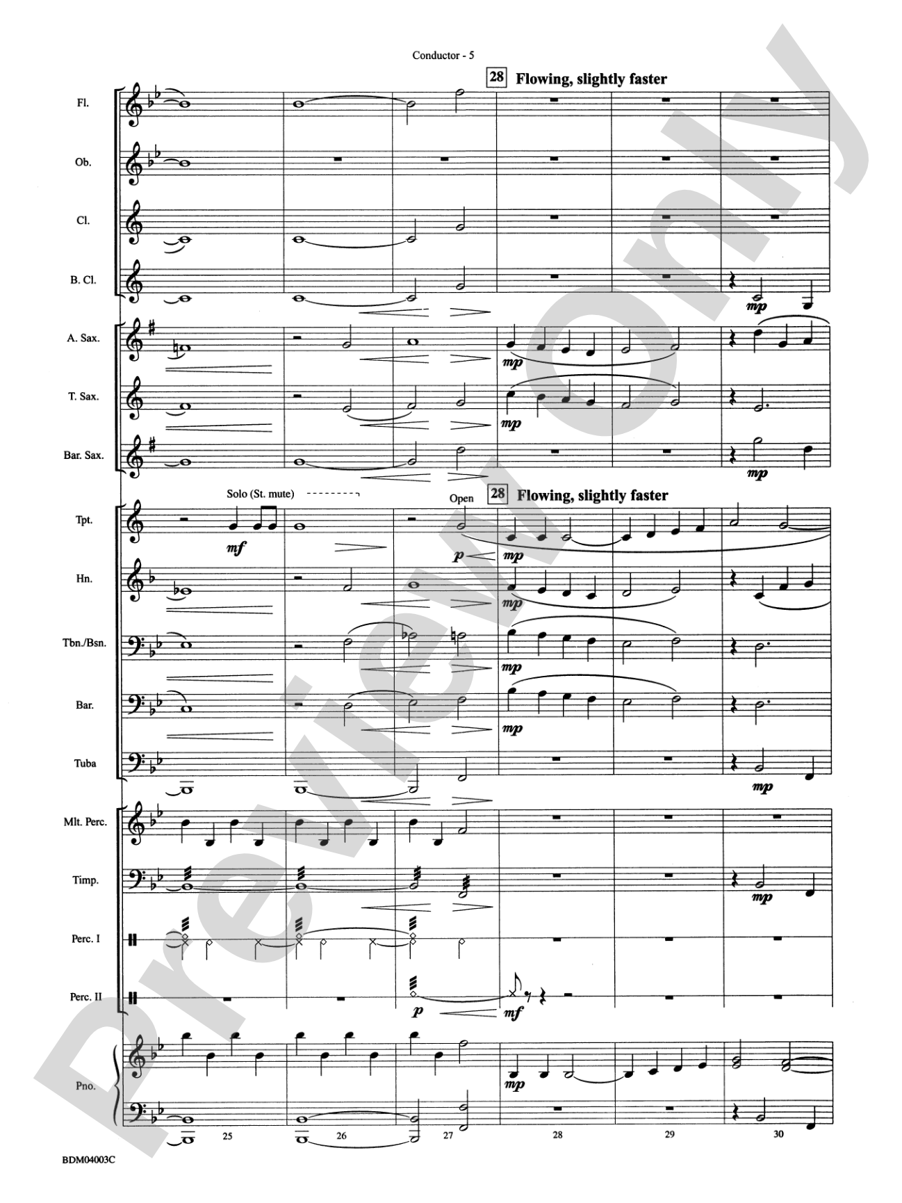 Shenandoah: Concert Band Conductor Score & Parts