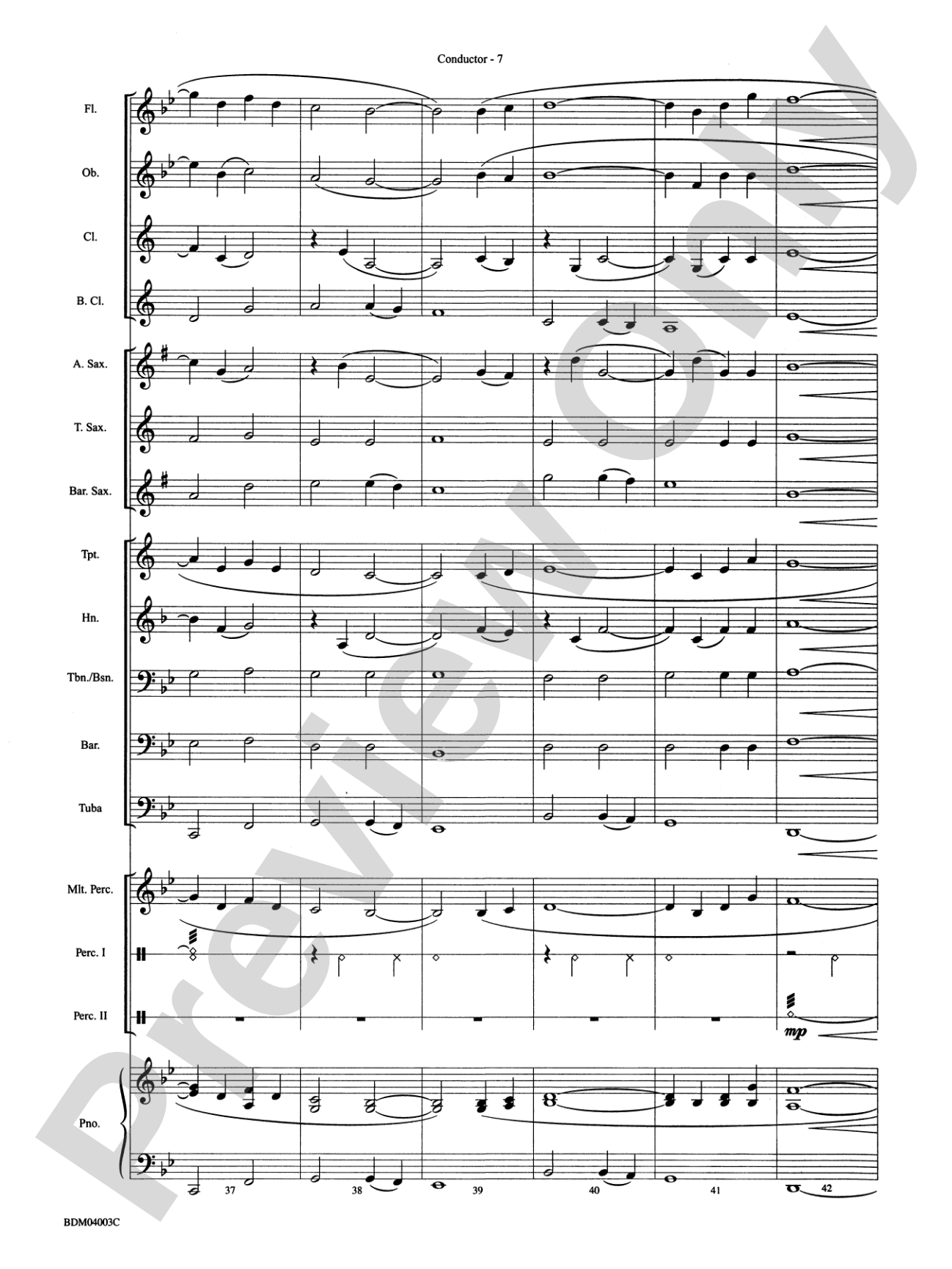 Shenandoah: Concert Band Conductor Score & Parts