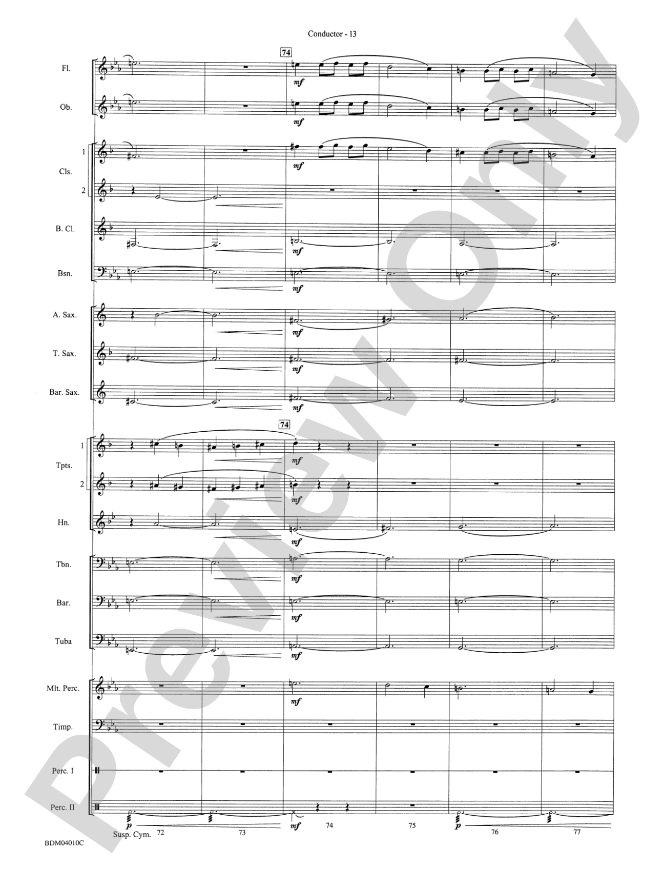 Contempo: Concert Band Conductor Score & Parts
