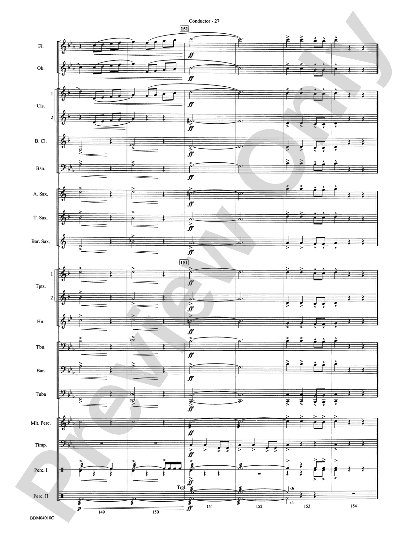 Contempo: Concert Band Conductor Score & Parts