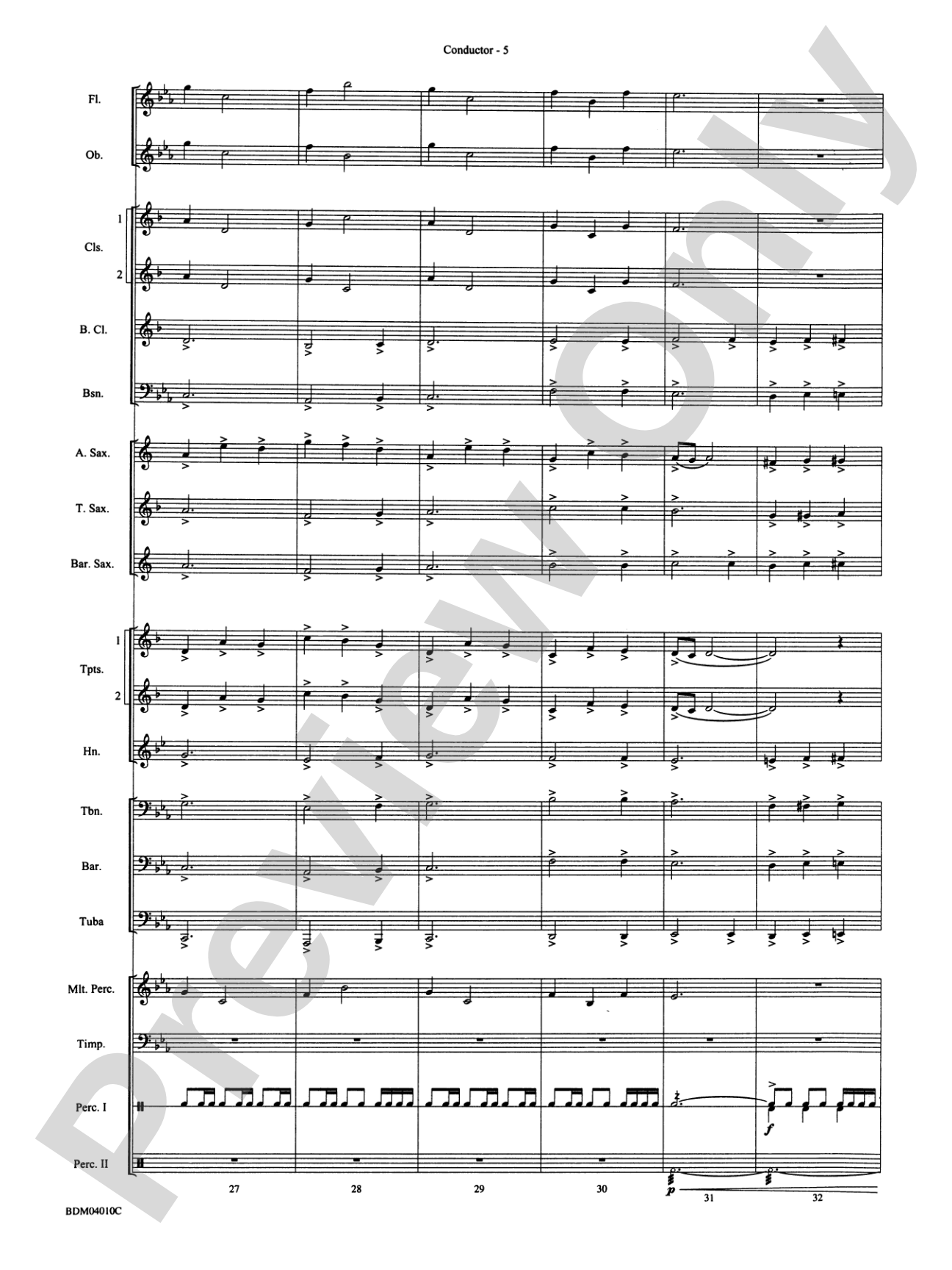 Contempo: Concert Band Conductor Score & Parts