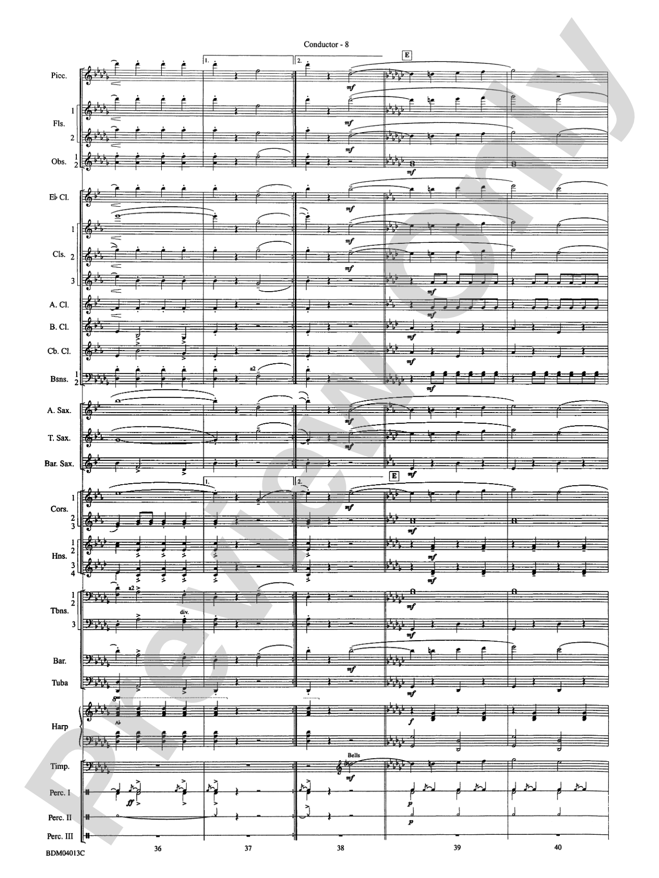 Nobles of the Mystic Shrine (March): Concert Band Conductor Score & Parts