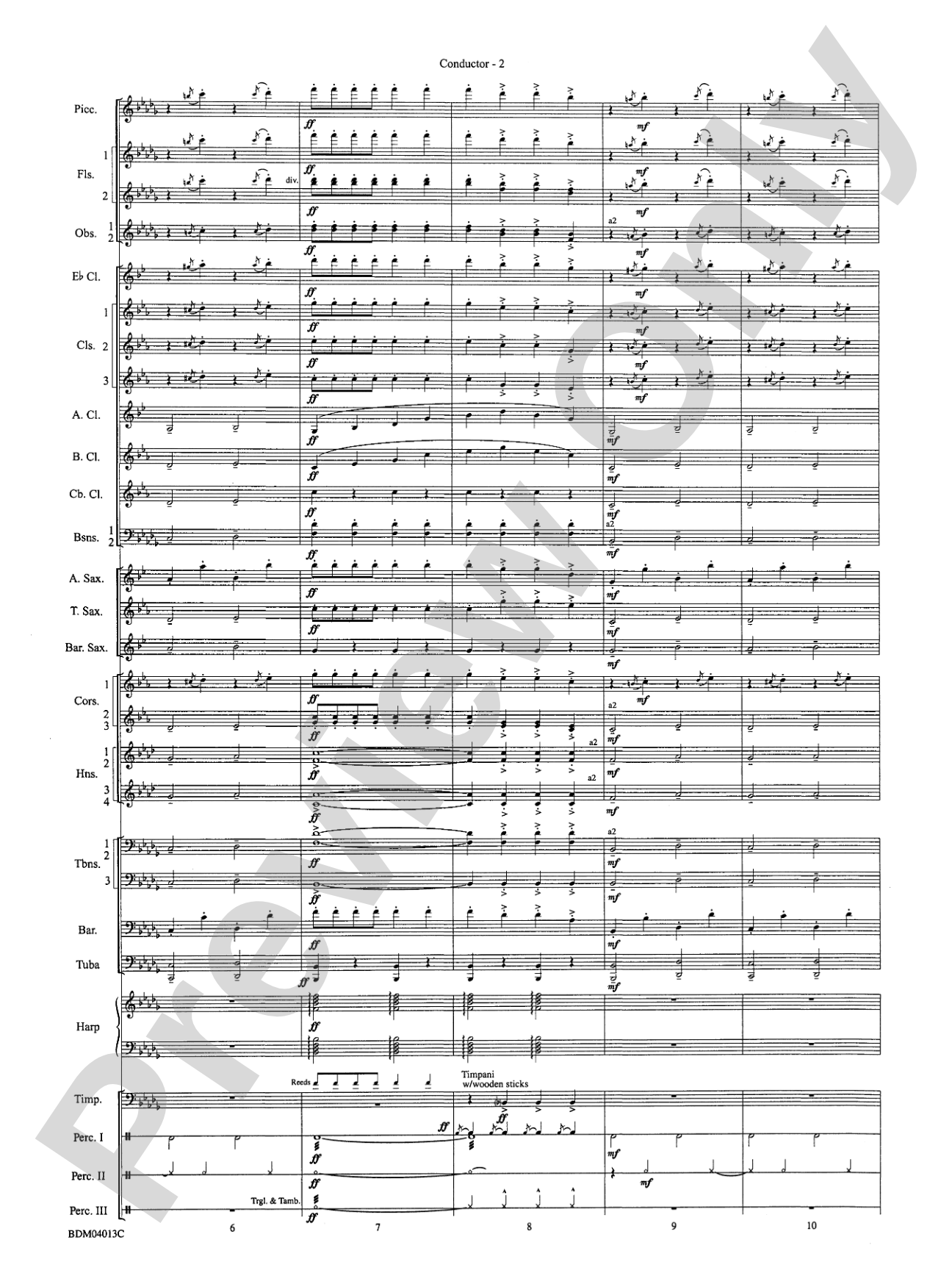 Nobles of the Mystic Shrine (March): Concert Band Conductor Score & Parts