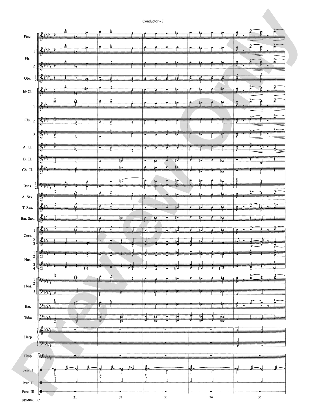 Nobles of the Mystic Shrine (March): Concert Band Conductor Score & Parts