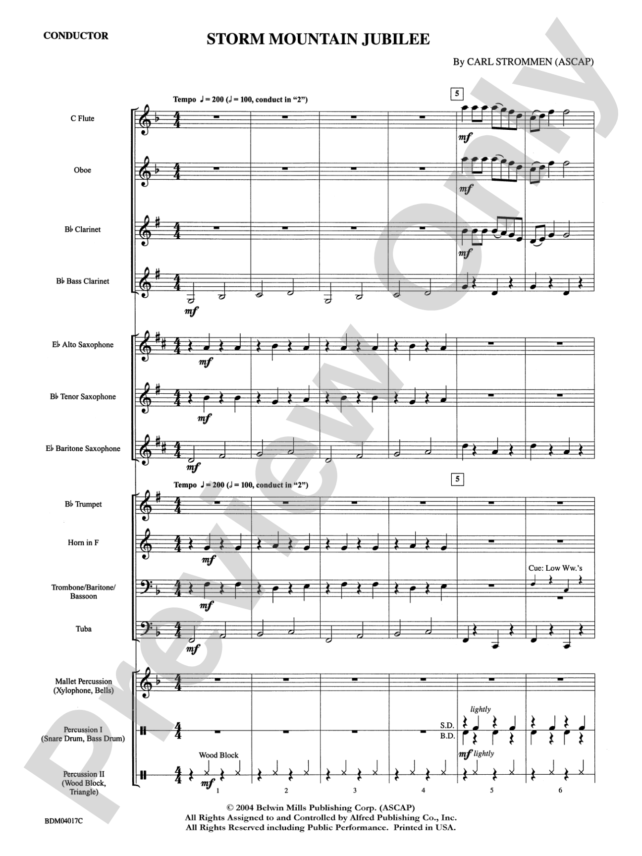 Storm Mountain Jubilee: Concert Band Conductor Score & Parts