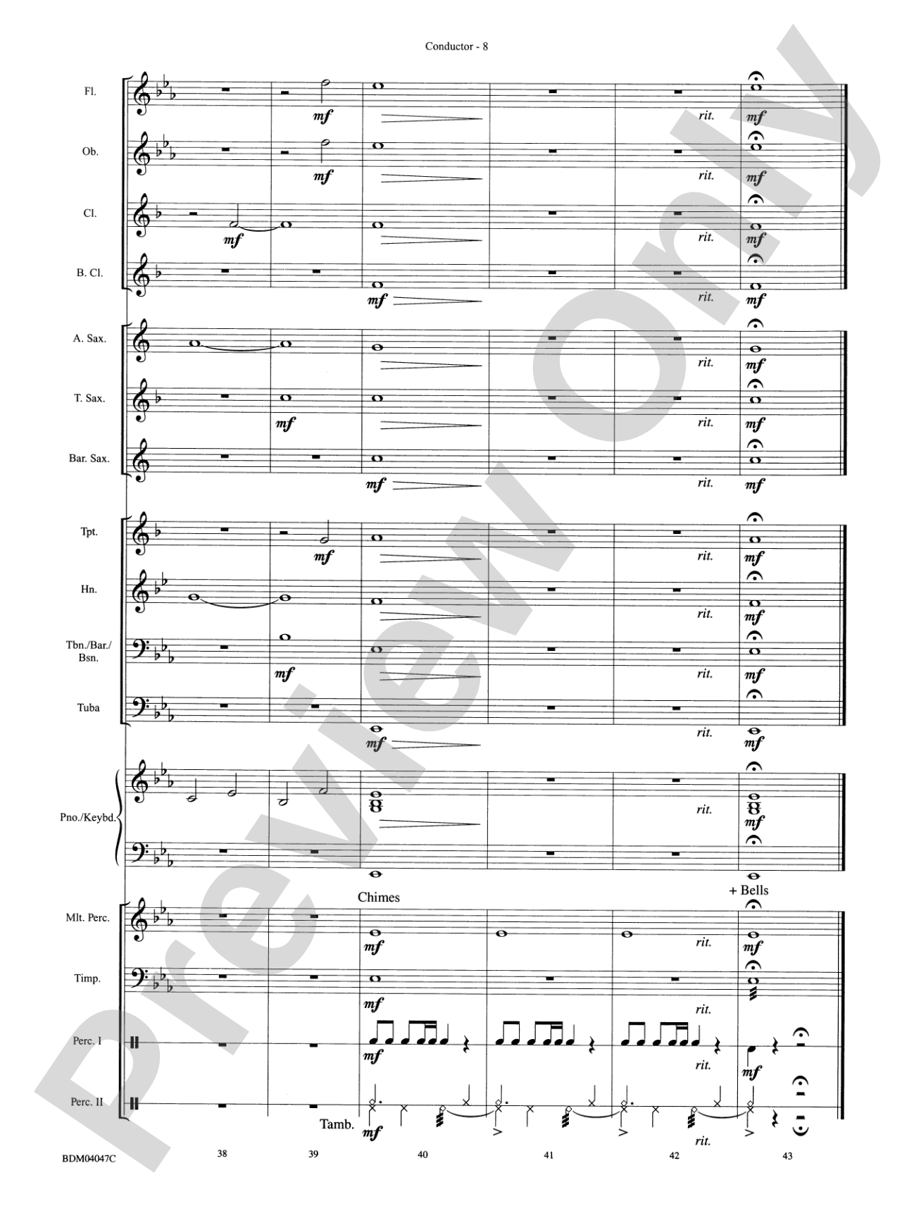 America, the Beautiful: Concert Band Conductor Score & Parts