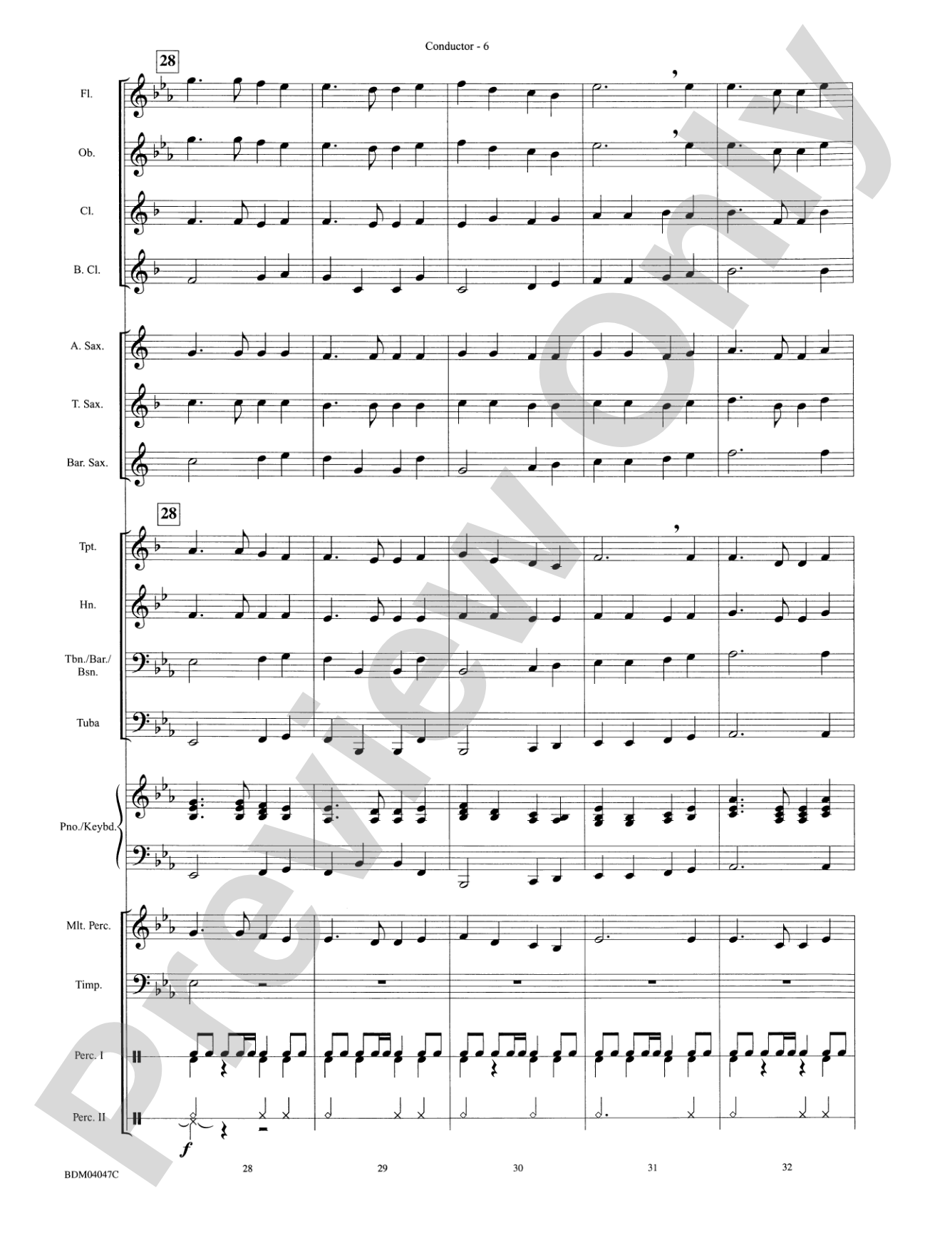 America, the Beautiful: Concert Band Conductor Score & Parts