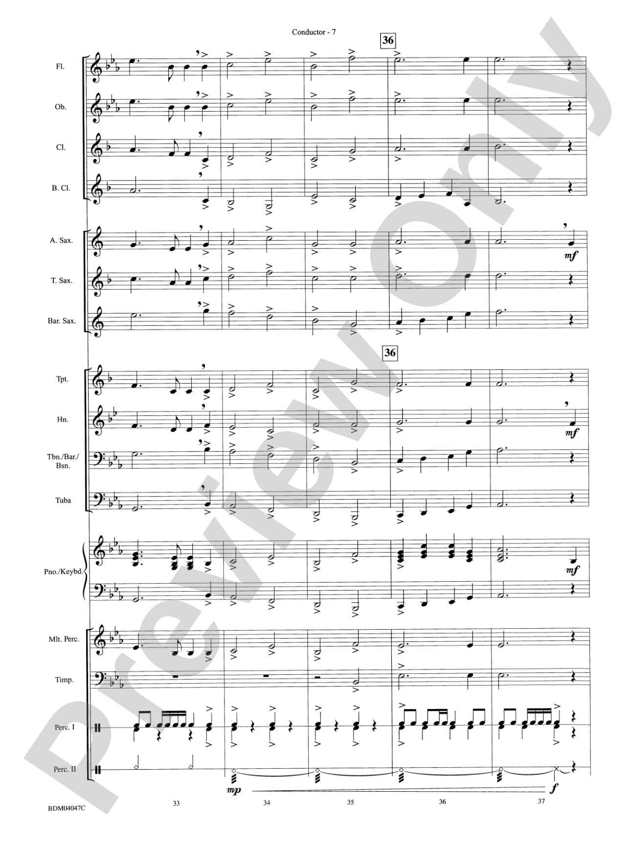 America, the Beautiful: Concert Band Conductor Score & Parts