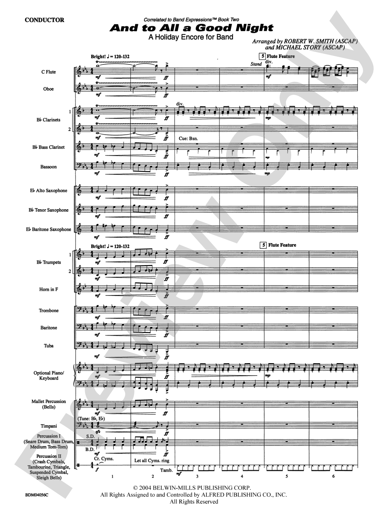 And to All a Good Night (A Holiday Encore for Band): Concert Band Conductor Score & Parts