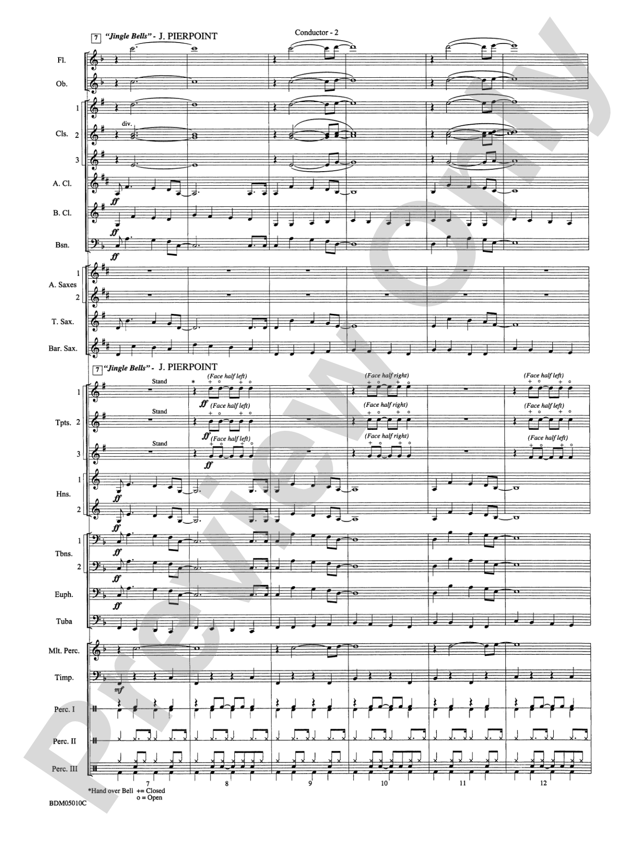 Santa Meets the Big Bands: Concert Band Conductor Score & Parts