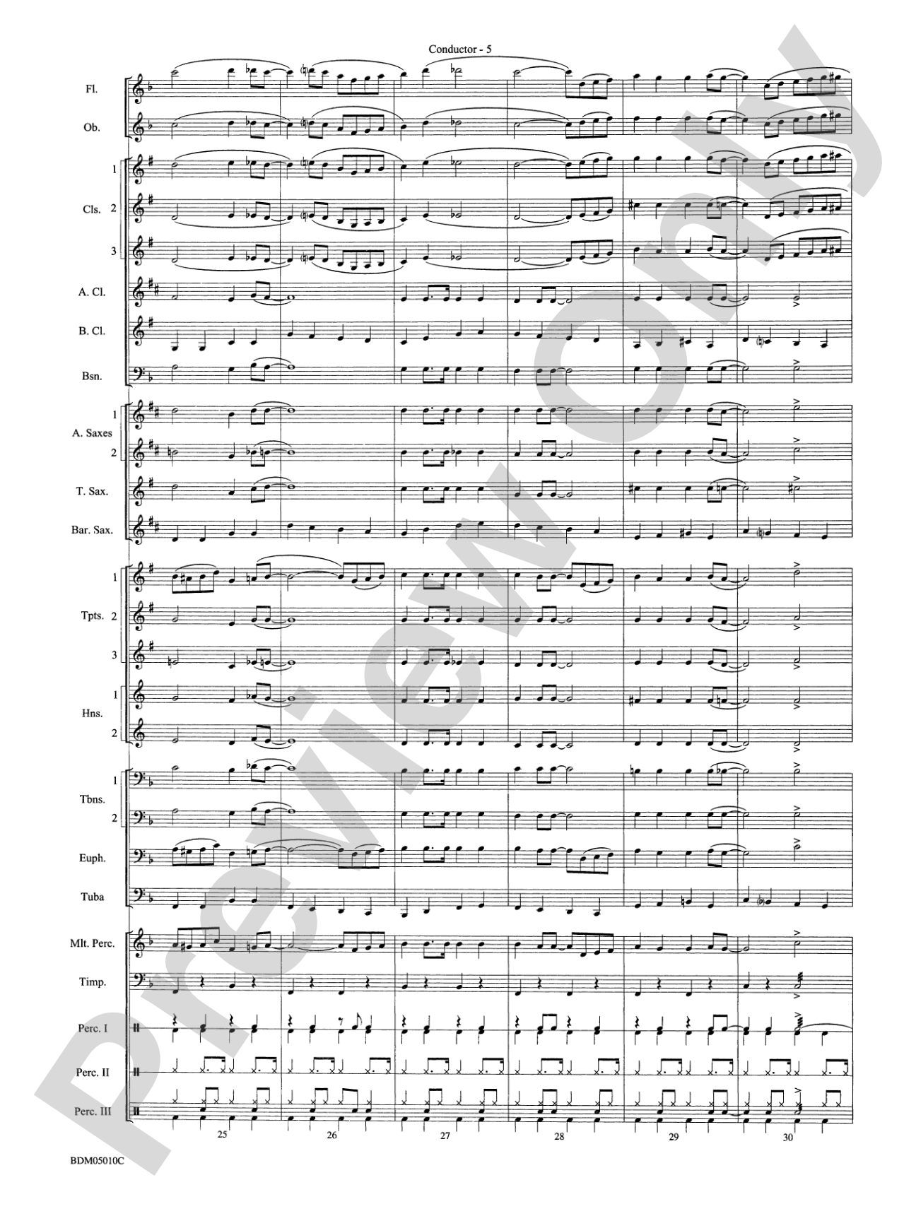 Santa Meets the Big Bands: Concert Band Conductor Score & Parts