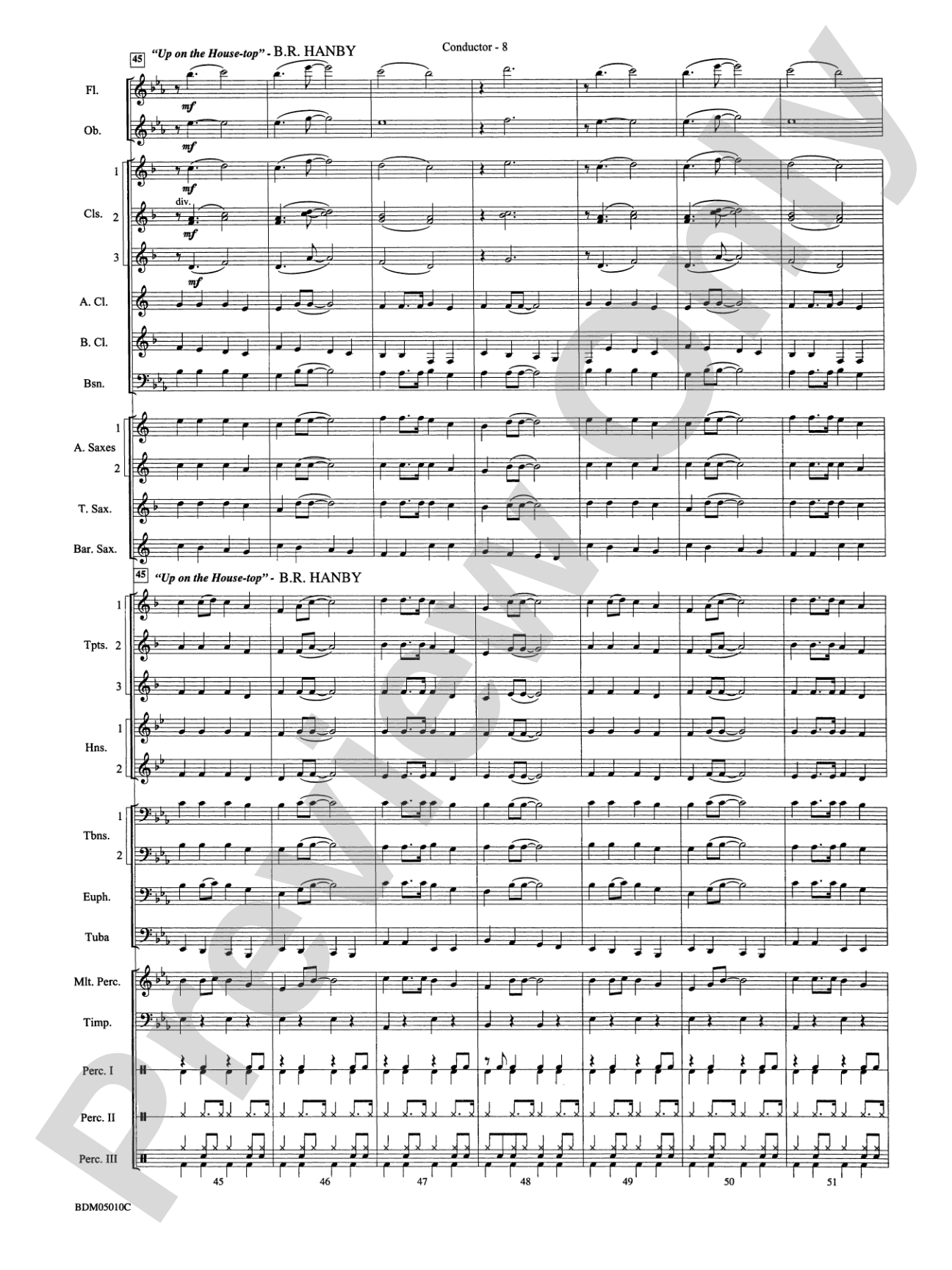 Santa Meets the Big Bands: Concert Band Conductor Score & Parts