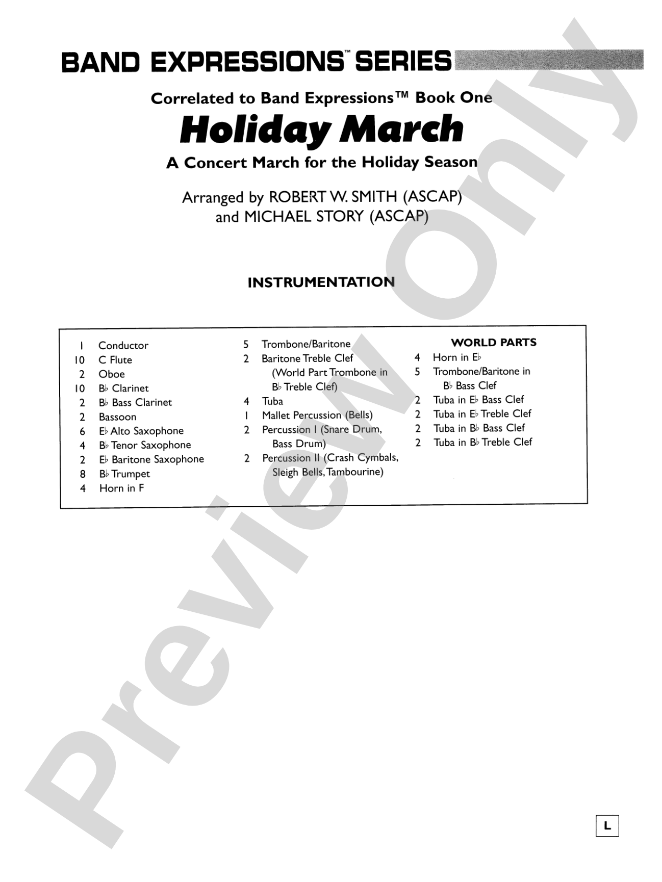 Holiday March (A Concert March for the Holiday Season): Concert Band Conductor Score & Parts