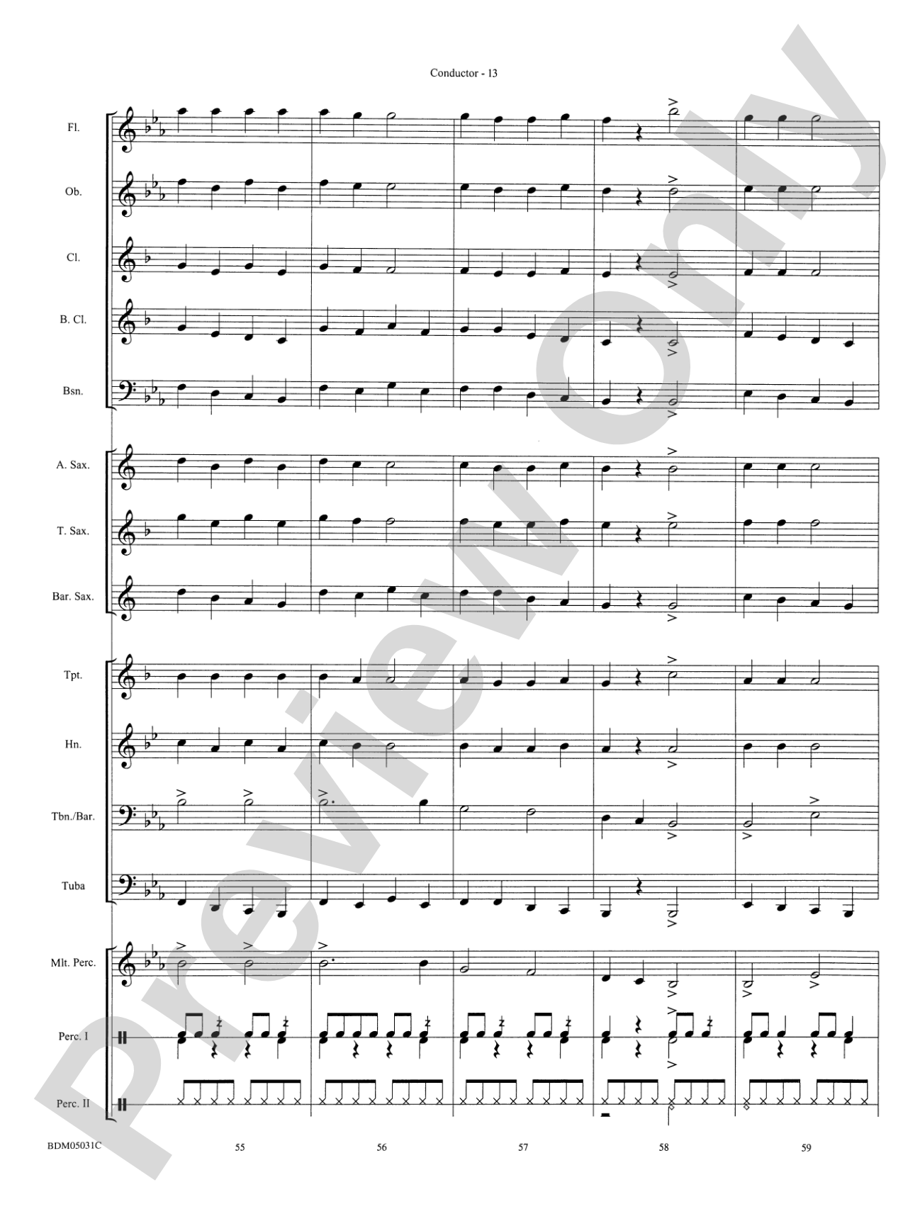 Holiday March (A Concert March for the Holiday Season): Concert Band Conductor Score & Parts