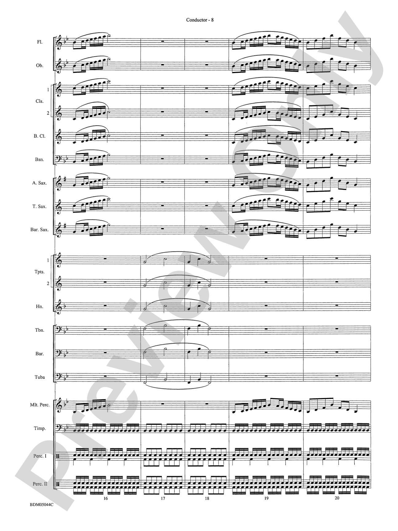 Developing Band Clinic (A Warm-Up and Fundamental Sequence for Concert Band): Concert Band Conductor Score & Parts