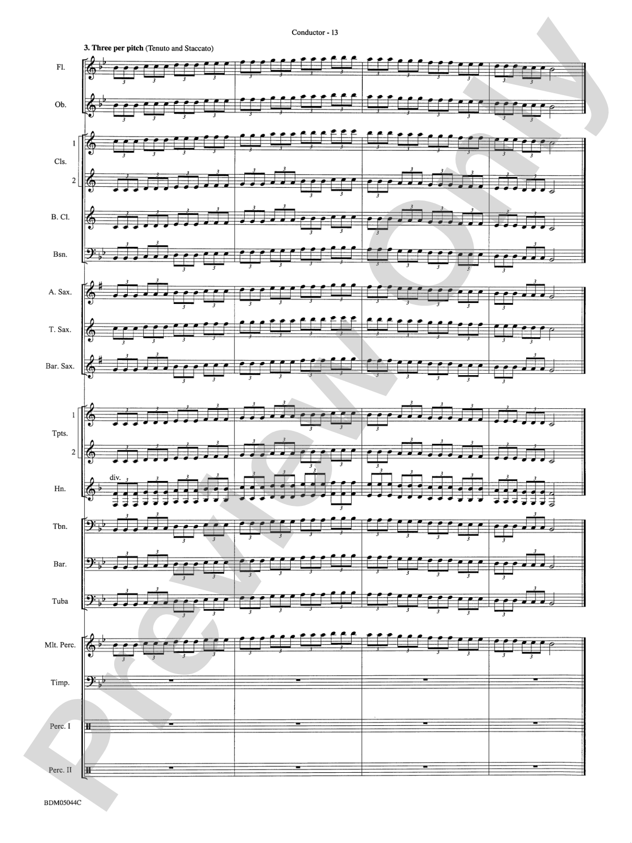 Developing Band Clinic (A Warm-Up and Fundamental Sequence for Concert Band): Concert Band Conductor Score & Parts