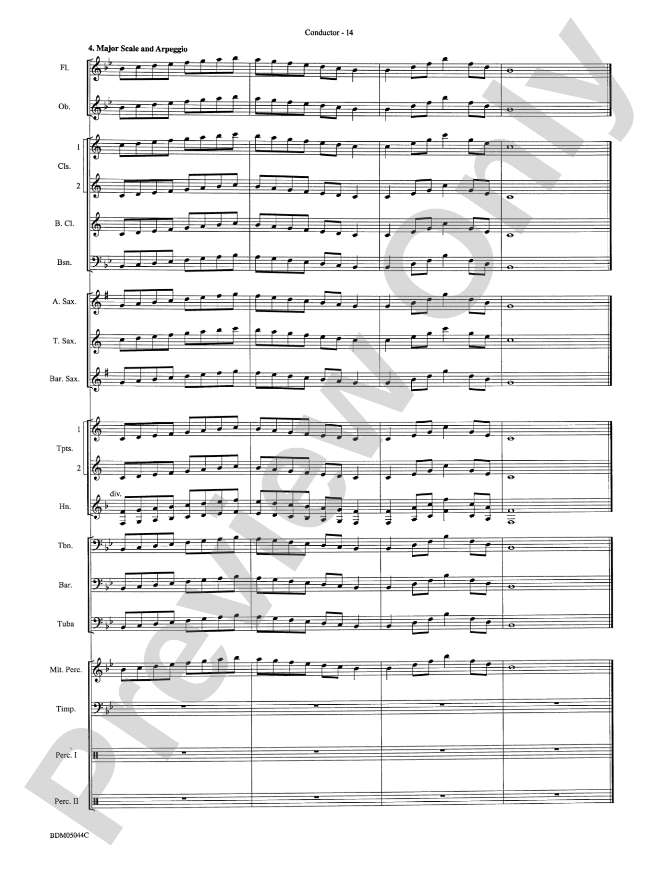 Developing Band Clinic (A Warm-Up and Fundamental Sequence for Concert Band): Concert Band Conductor Score & Parts