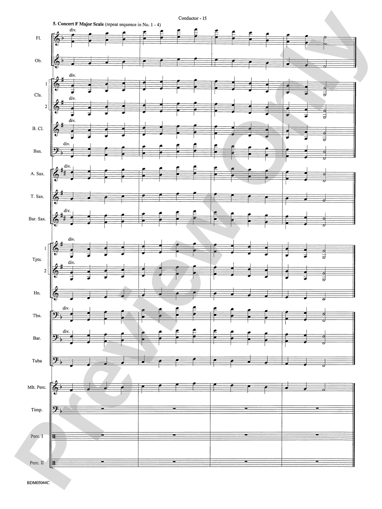 Developing Band Clinic (A Warm-Up and Fundamental Sequence for Concert Band): Concert Band Conductor Score & Parts
